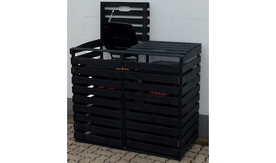 promadino Mülltonnenbox, für 2x120 l aus Holz, BxTxH: 130x63x111 cm kaufen