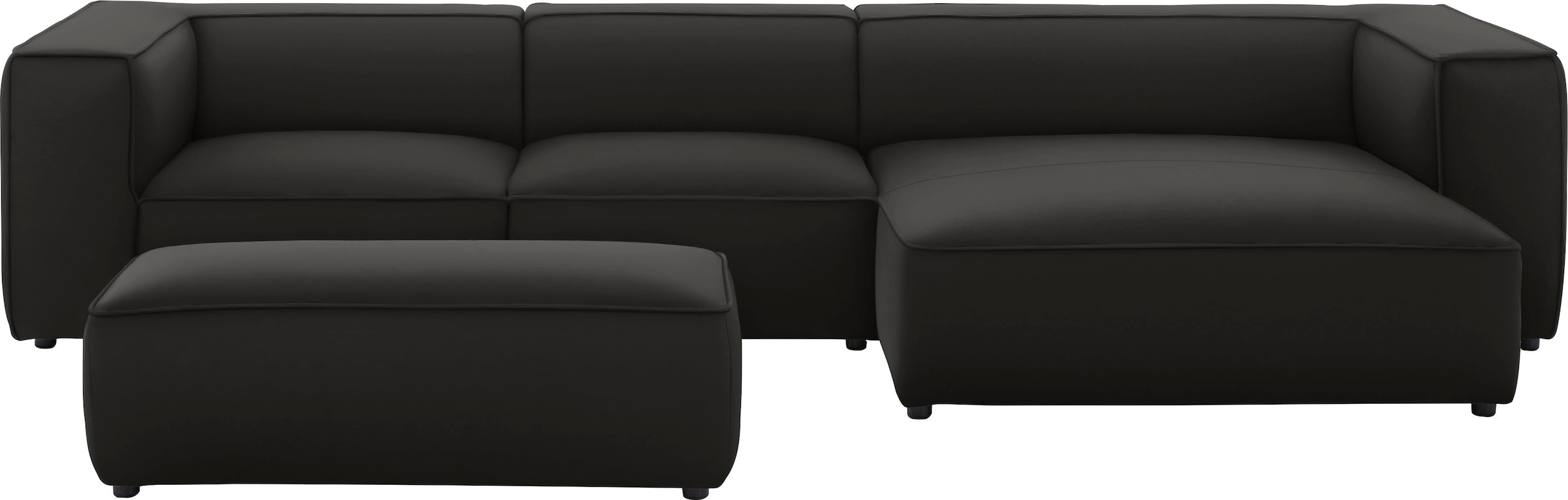 W.SCHILLIG Ecksofa »around-the-block«, mit eleganter Biese, mit Federkern, Breite 341 cm