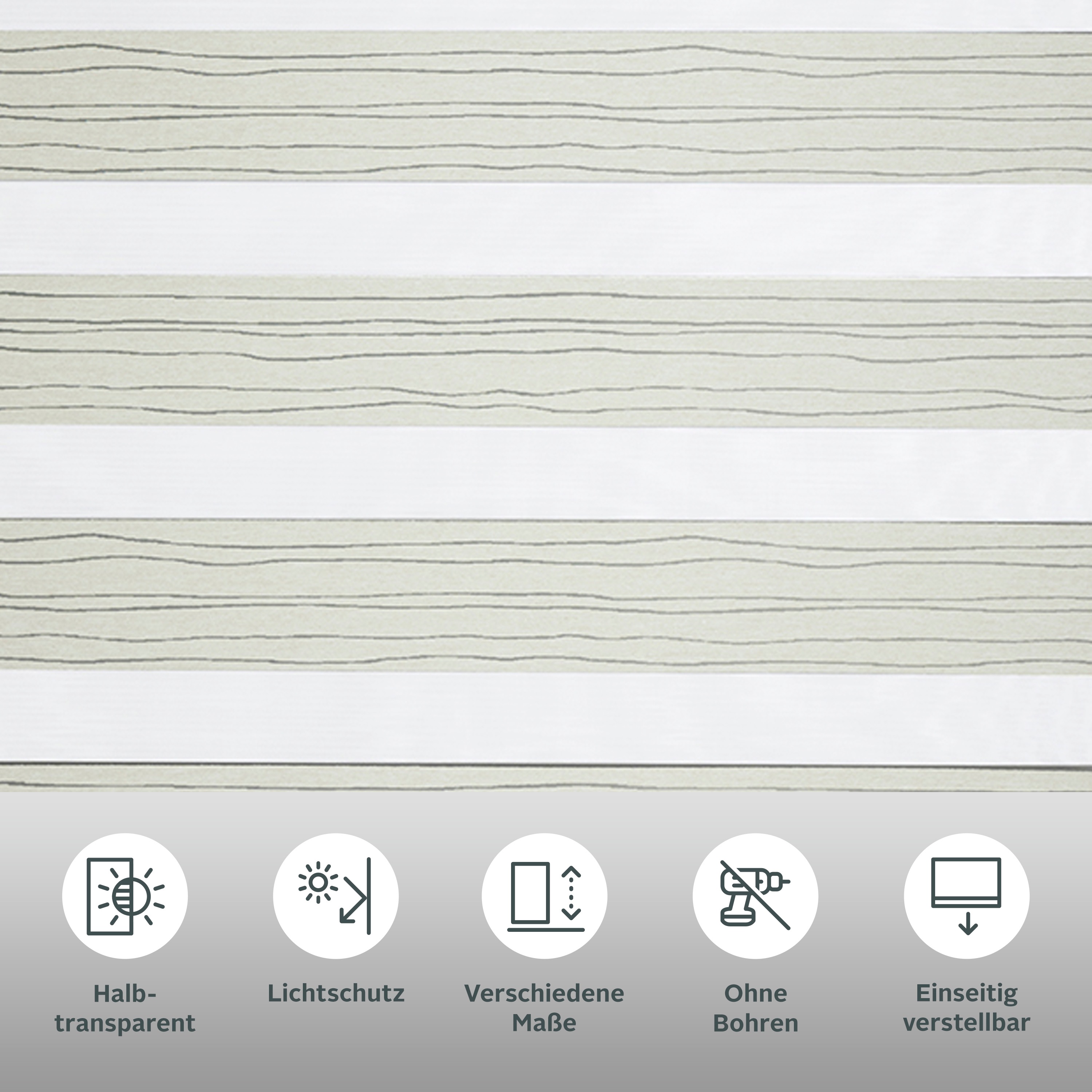 Thumbnail - OTTO home Doppelrollo "PAGELLA" Lichtschutz Blendschutz Sichtschutz Verdunkelung ohne Bohren freihängend mit eingewebt...