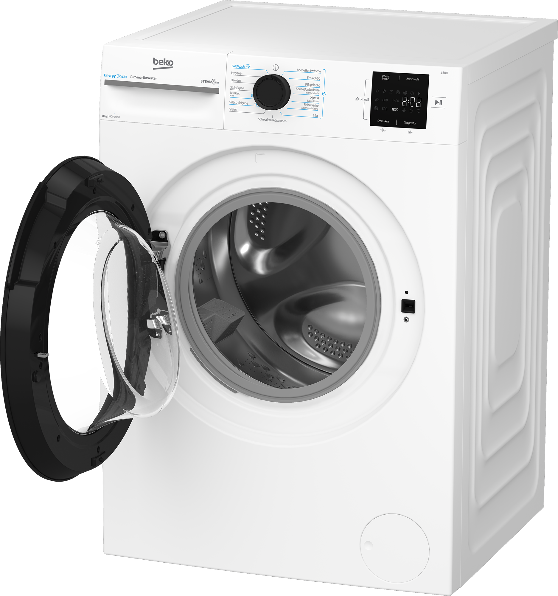 BEKO Waschmaschine »BM3WFU3841X« 8 kg 1400 U/min EnergySpin – optimierte Waschbewegungen für gründliche Reinigung.