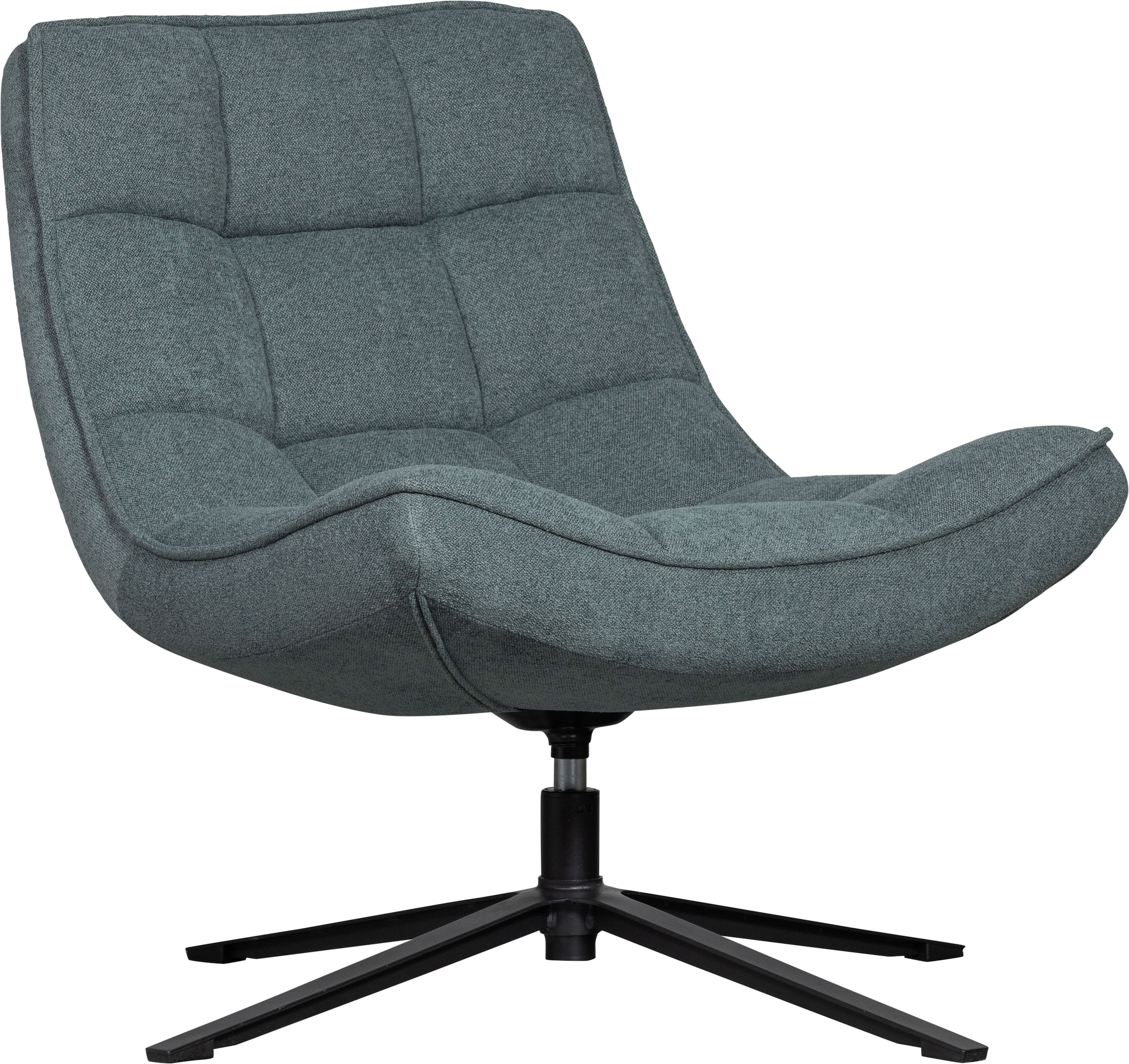 WOOOD Drehsessel "Maudi gewobener-Bezug mit metall Drehgestell H 84 x B 74 x T 86 cm" Tragkraft 100 kg, Hohe Verschleißfestigkeit, pfleigleicht