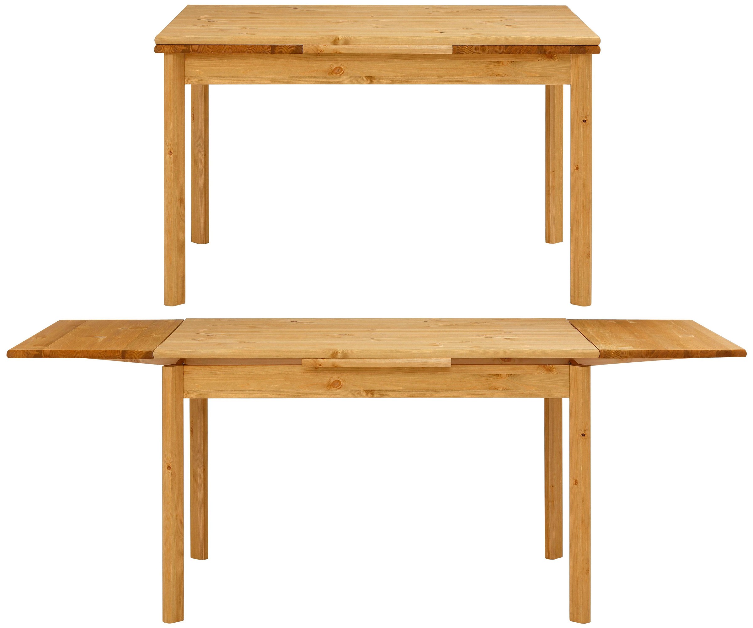 Esstisch OTTO HOME "Tirza", beige (natur), B:120cm H:75cm T:80cm, Tische, Esstisch, aus massiver Kiefer, FSC zertifiziert, mit Auszugsfunktion