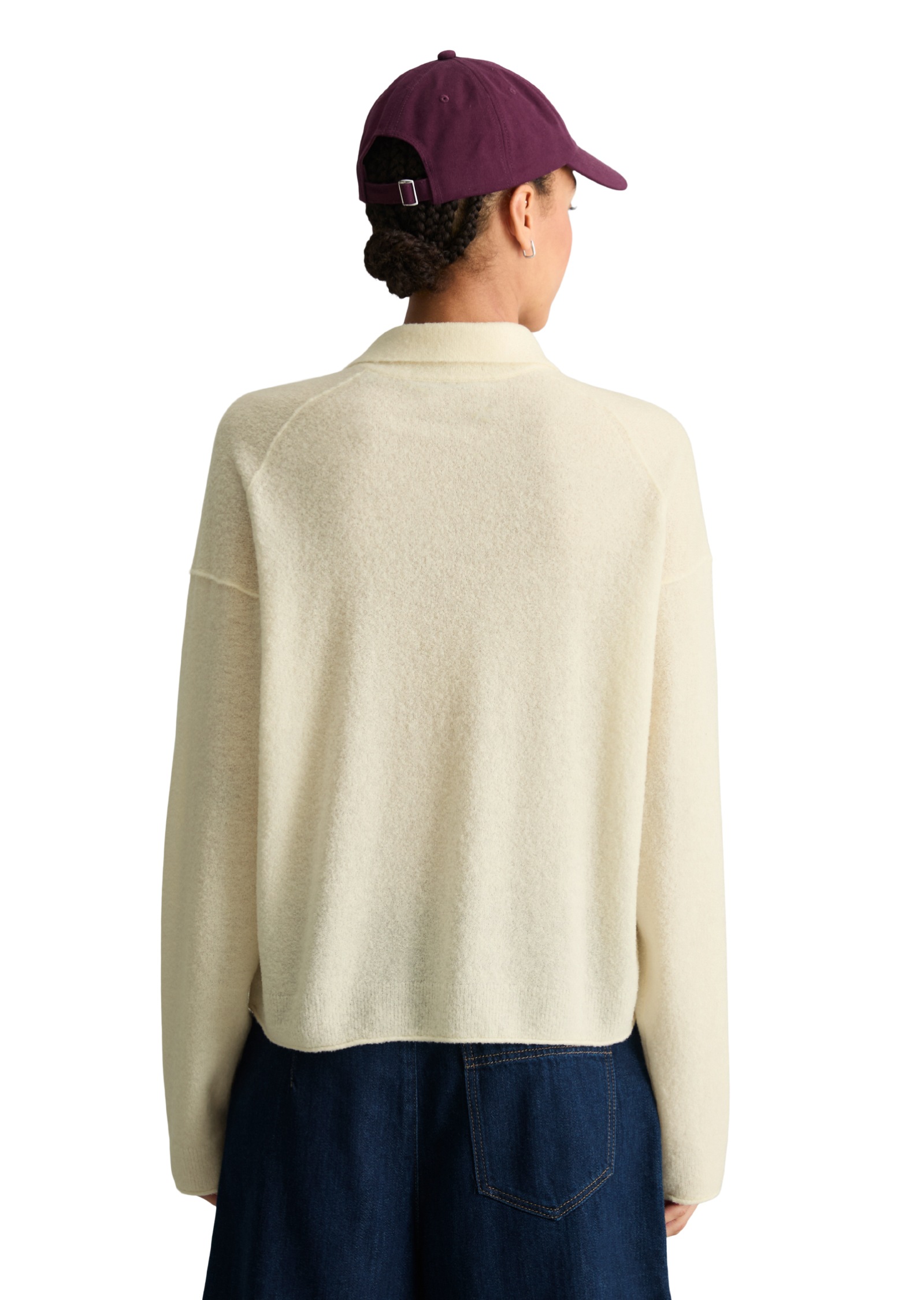 Marc O'Polo DENIM Langarm-Poloshirt »aus Bouclé-Garn«