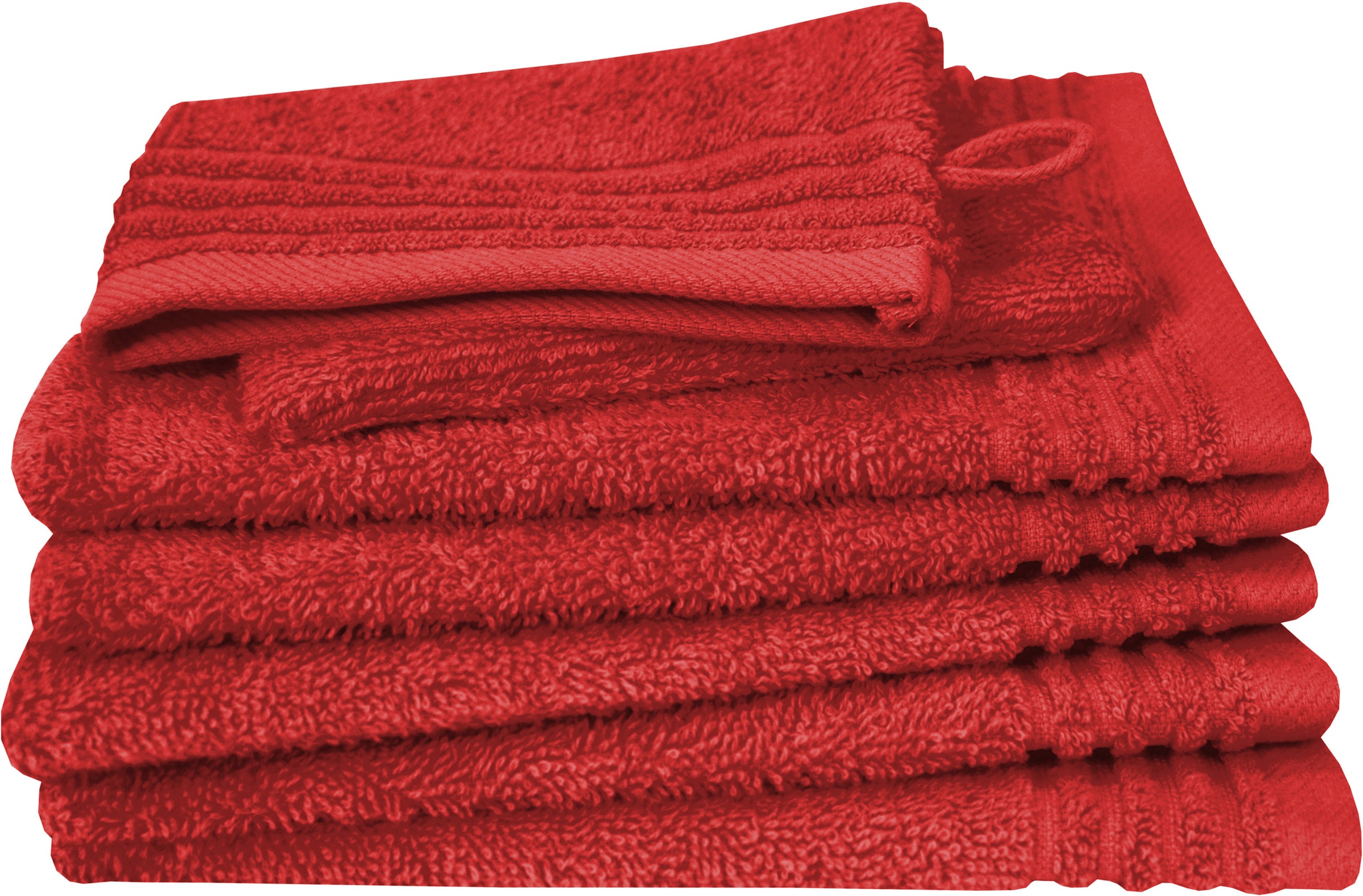 Dyckhoff Waschhandschuh "Waschhandschuh-Set BRILLANT 6-tlg., Baumwolle, 550 g/m²" Baumwolle
