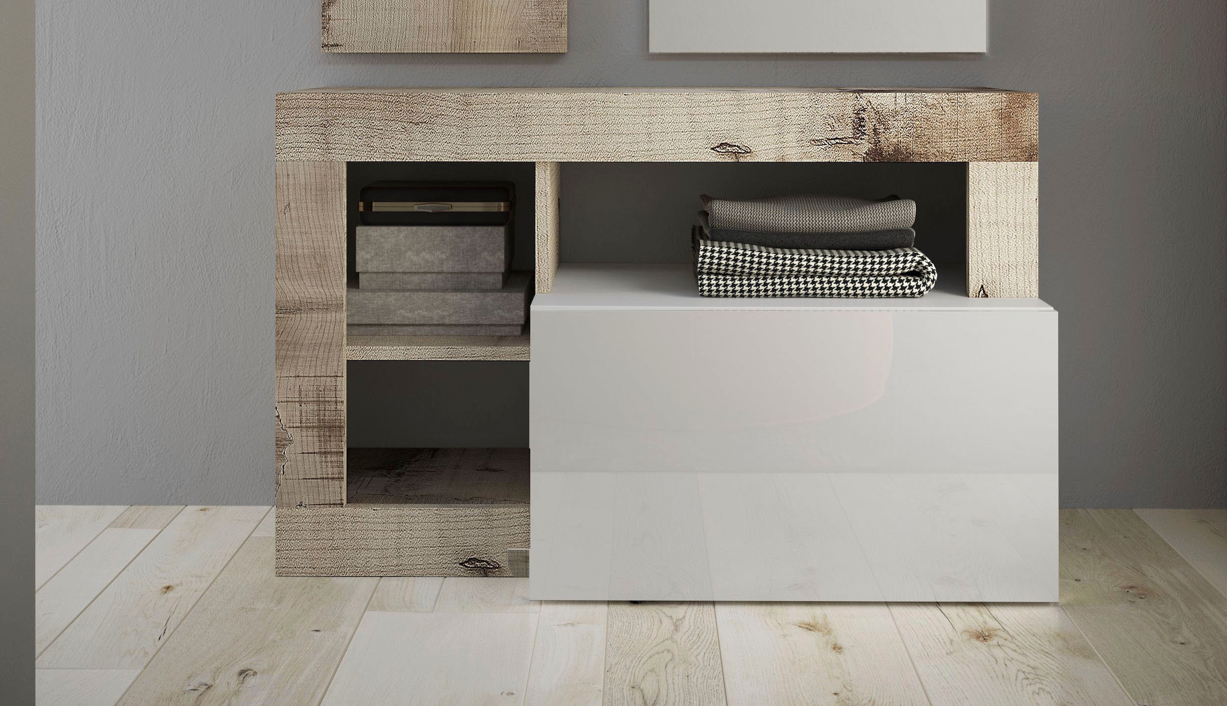 Home affaire Garderobenschrank "Hamburg, Breite 91 cm" mit 1 Klappe