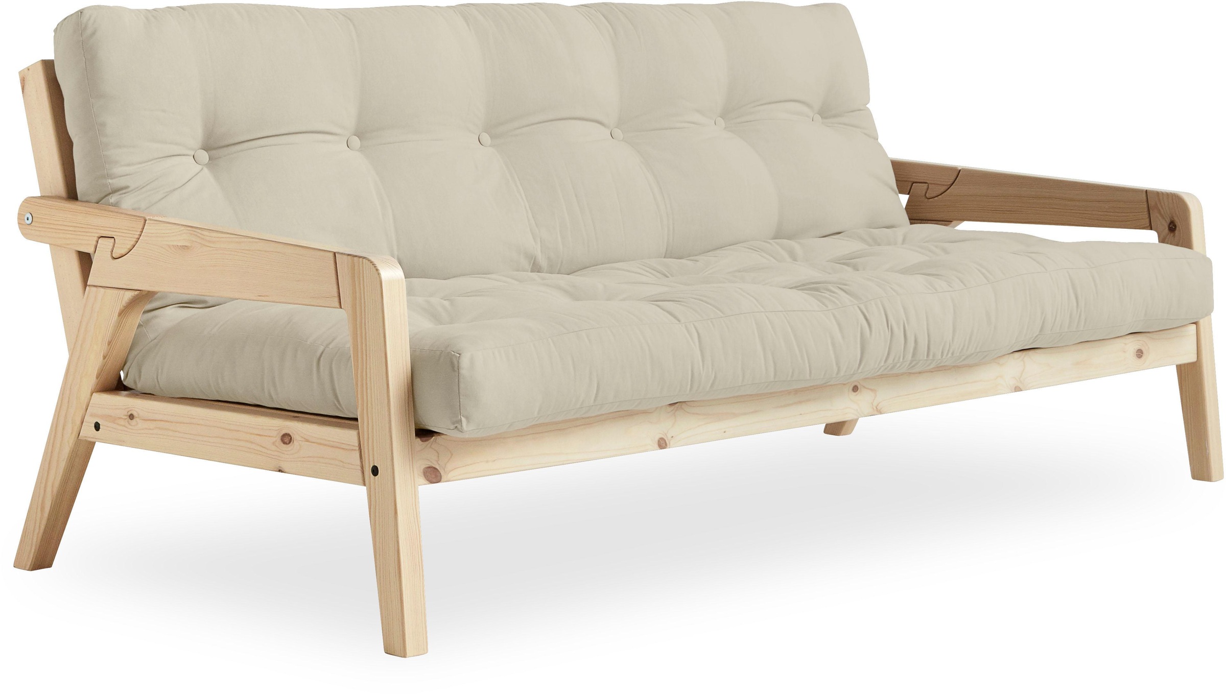 Karup Design Schlafsofa, Mit Holzstruktur, inkl. Futonmatratze, Liegefläche 130x190 cm