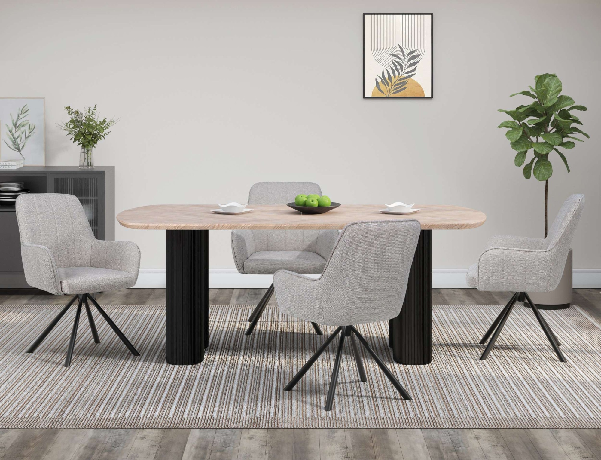 OTTO home Esszimmerstuhl »Flaurent« () 2 Stk.gepolsterte Rückenlehne, Armlehne und Sitzfläche, Sitzhöhe 50 cm