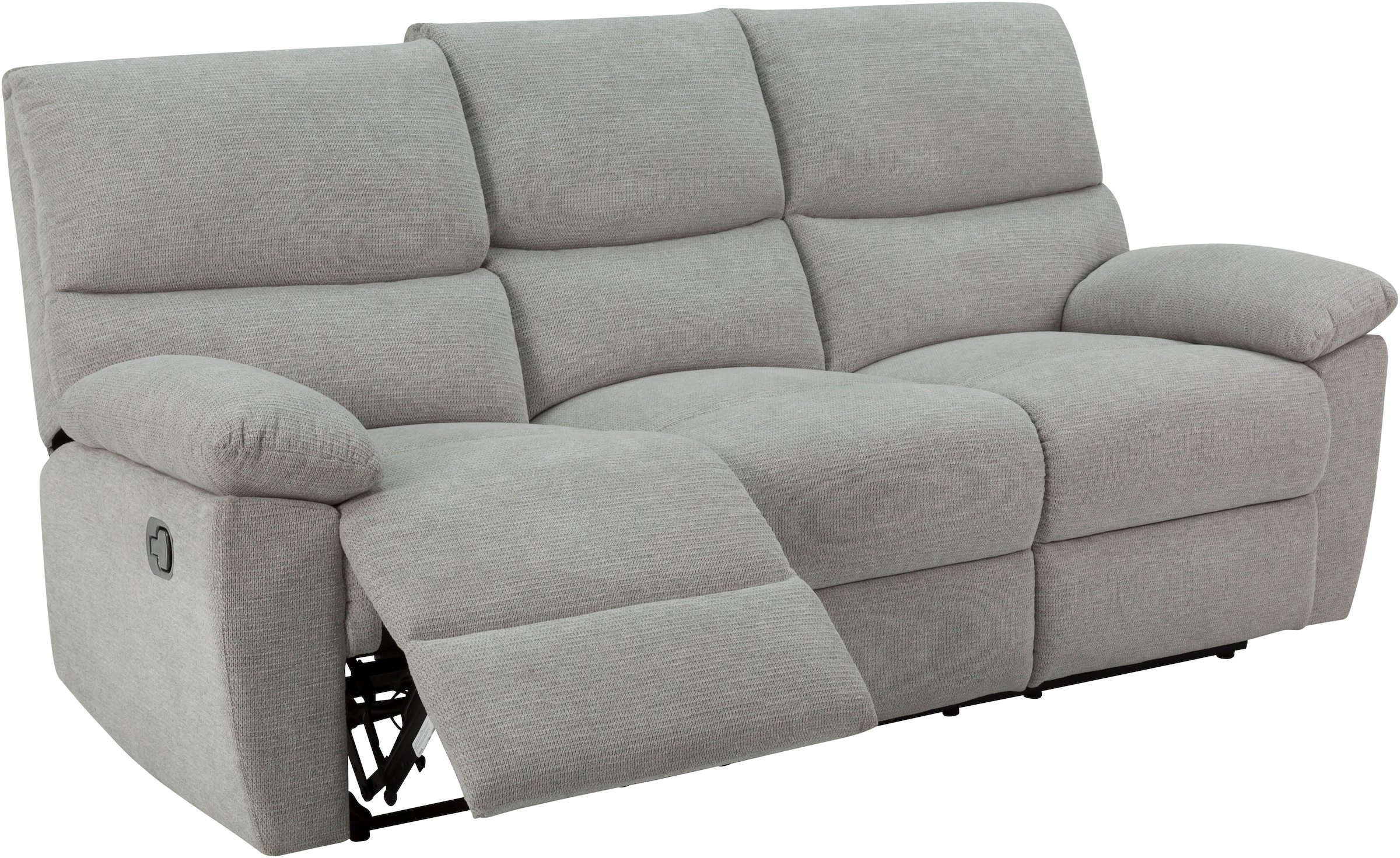 Home affaire 3-Sitzer »LANNOY, manuelle o. elelektrische Relaxfunktion in 2 Sitzen, USB A/C«, Liegefunktion (105°-150°), Reclinersofa, Webstoff, Federkern