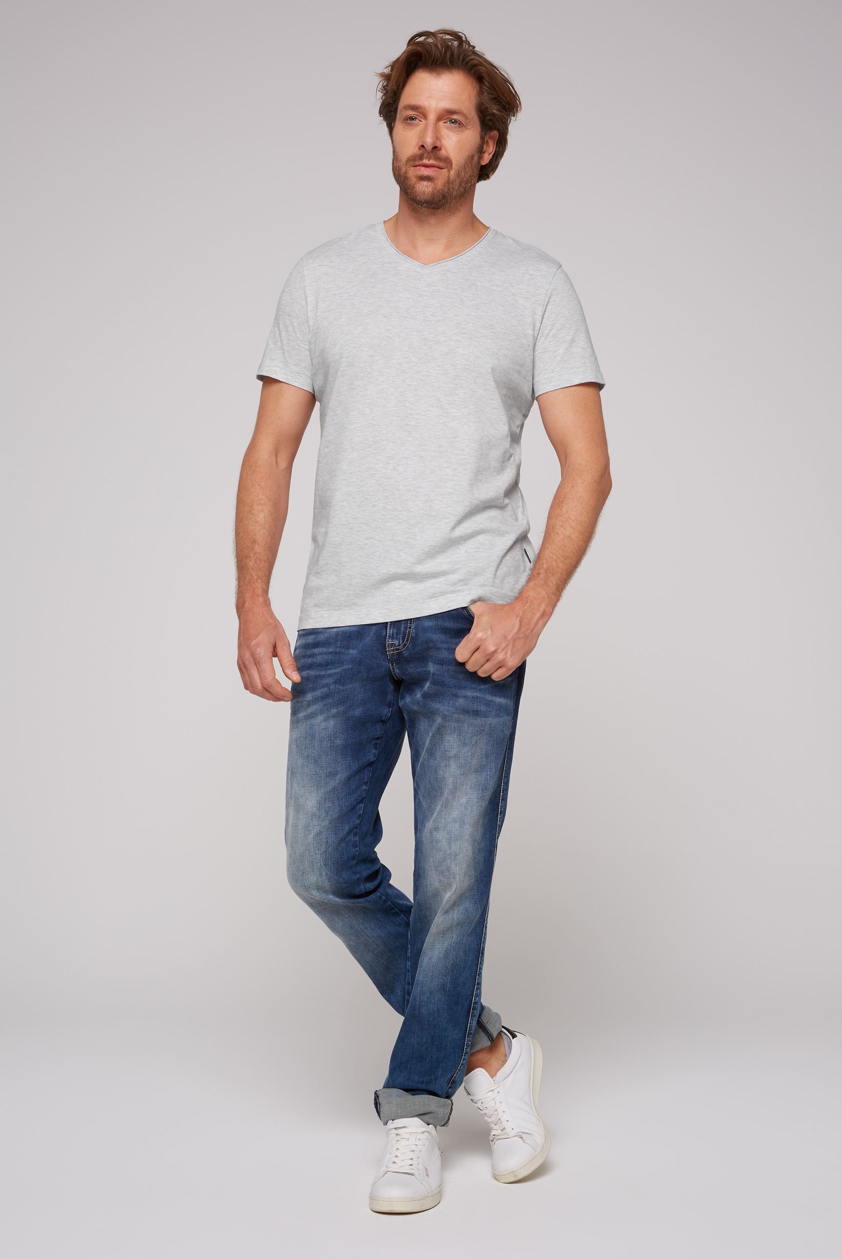 CAMP DAVID V-Shirt, (2 tlg.), im 2-er Pack