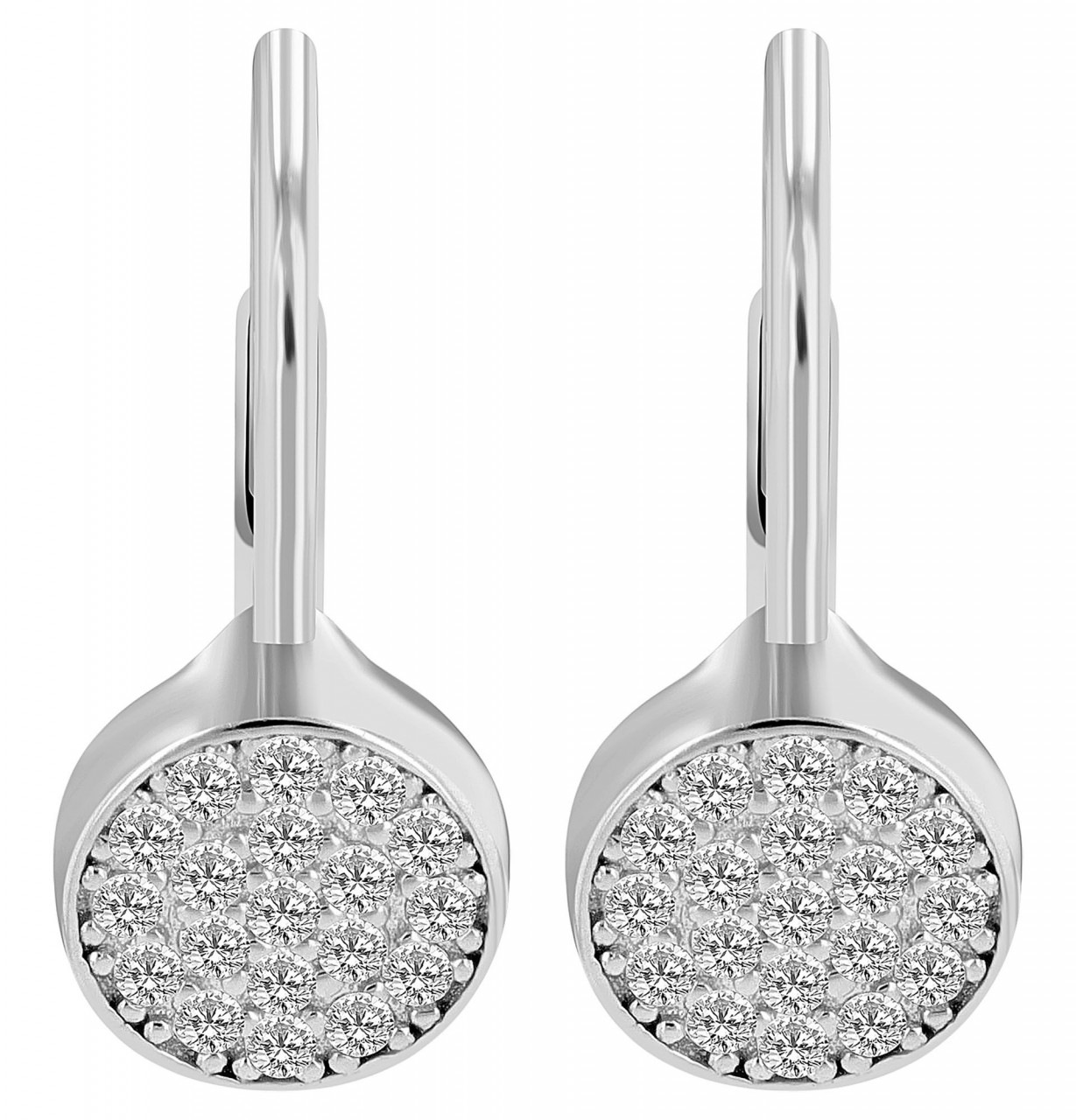 Adelia´s Paar Ohrhänger »Damen Ohrhänger aus 925 Sterling Silber und Zirkonia Ø 16 mm«