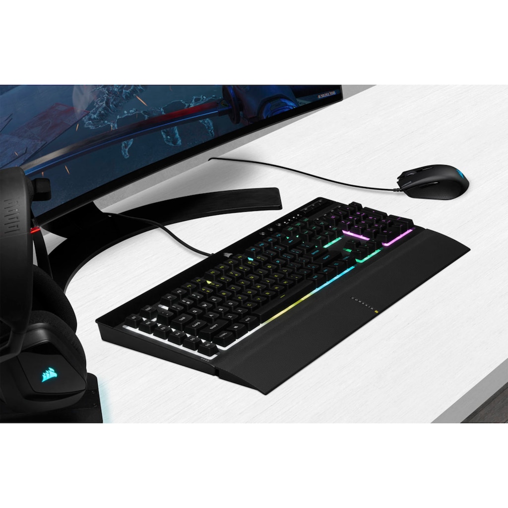 Corsair Tastatur- und Maus-Set »K55 RGB PRO QWERTZ+ HARPOON RGB PRO Gaming-Bundle (DE)«