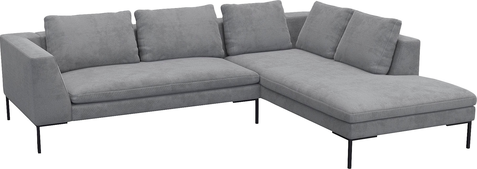 FLEXLUX Ecksofa »Loano, superbequemer Sitzkomfort durch Kaltschaum im Sitz«, modernes Sofa, frei im Raum stellbar, lose Kissen, L-Form