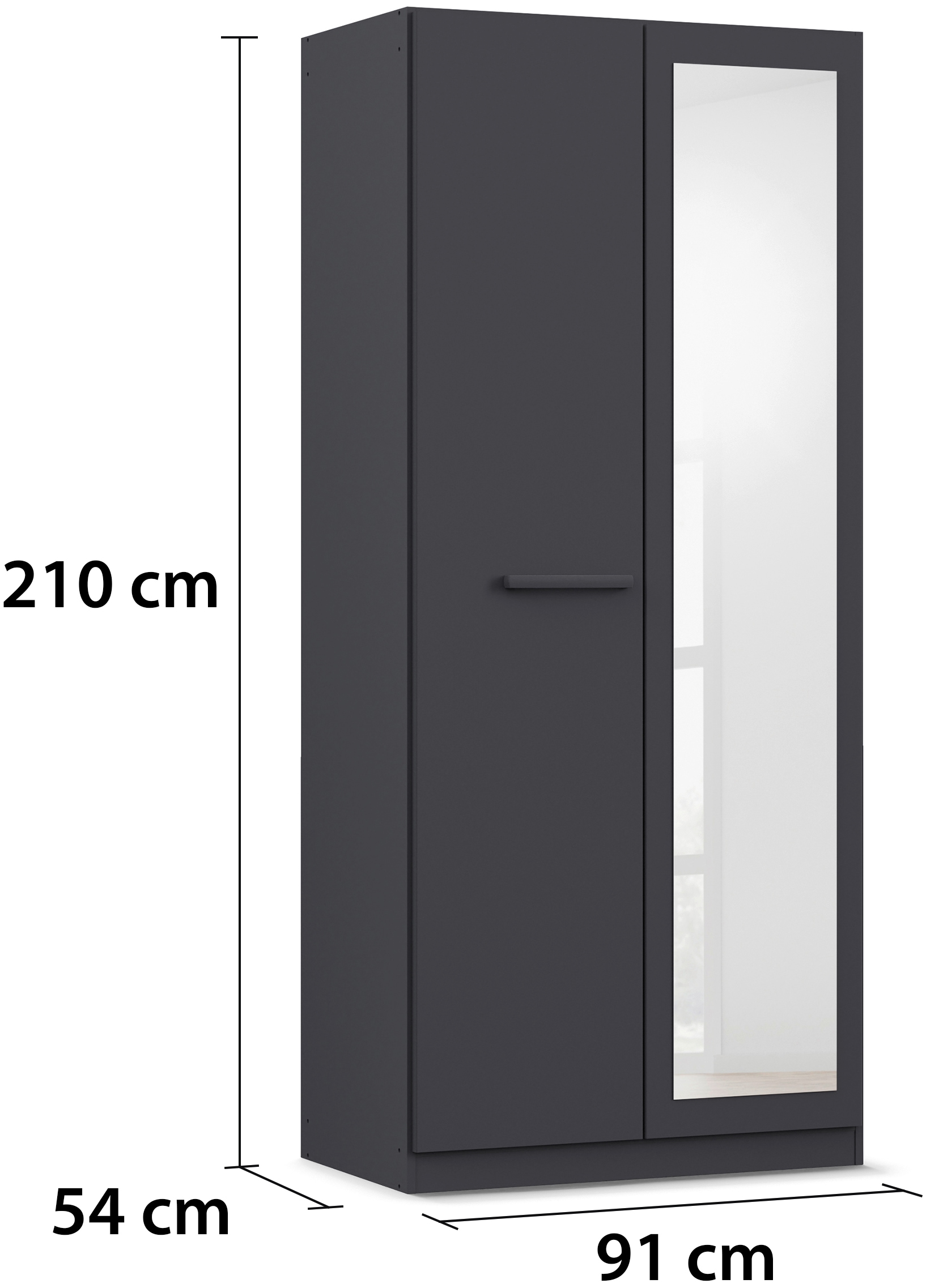 rauch Drehtürenschrank »Kleiderschrank Schrank Garderobe Garderobenschrank Stauraumwunder MODI«, optional mit Spiegel MADE IN GERMANY