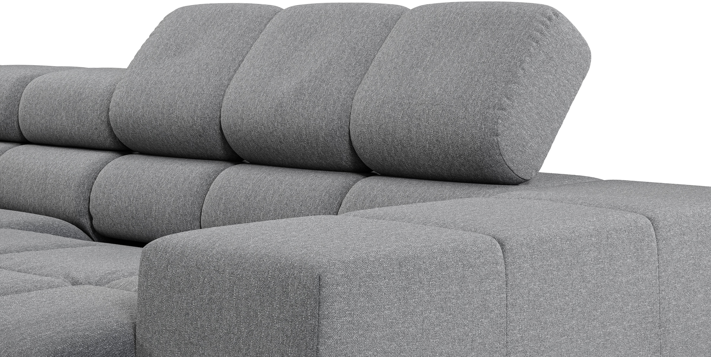 INOSIGN Ecksofa »Ancona, incl. Kopfteilverstellung + 3 Zierkissen, L-Form, Breite 249cm«, wahlweise motorische Sitztiefenverstellung, B/T(H: 249/215/70 cm