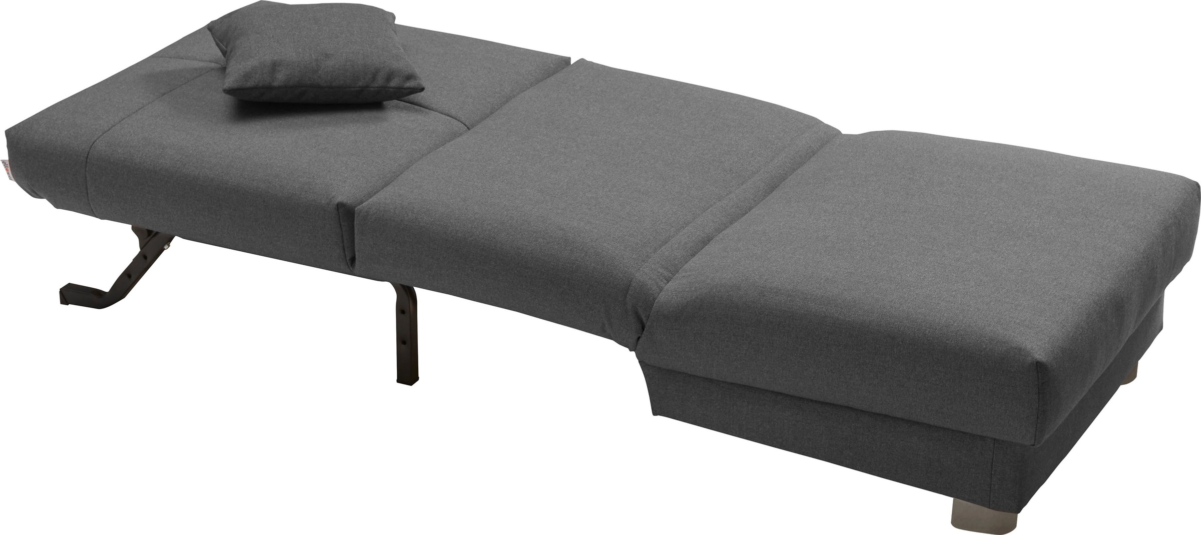ell + ell Schlafsofa »Enny«, Liegefläche Breite 80 cm, Liegehöhe 45 cm, Füße alufarben, Rückenlehne