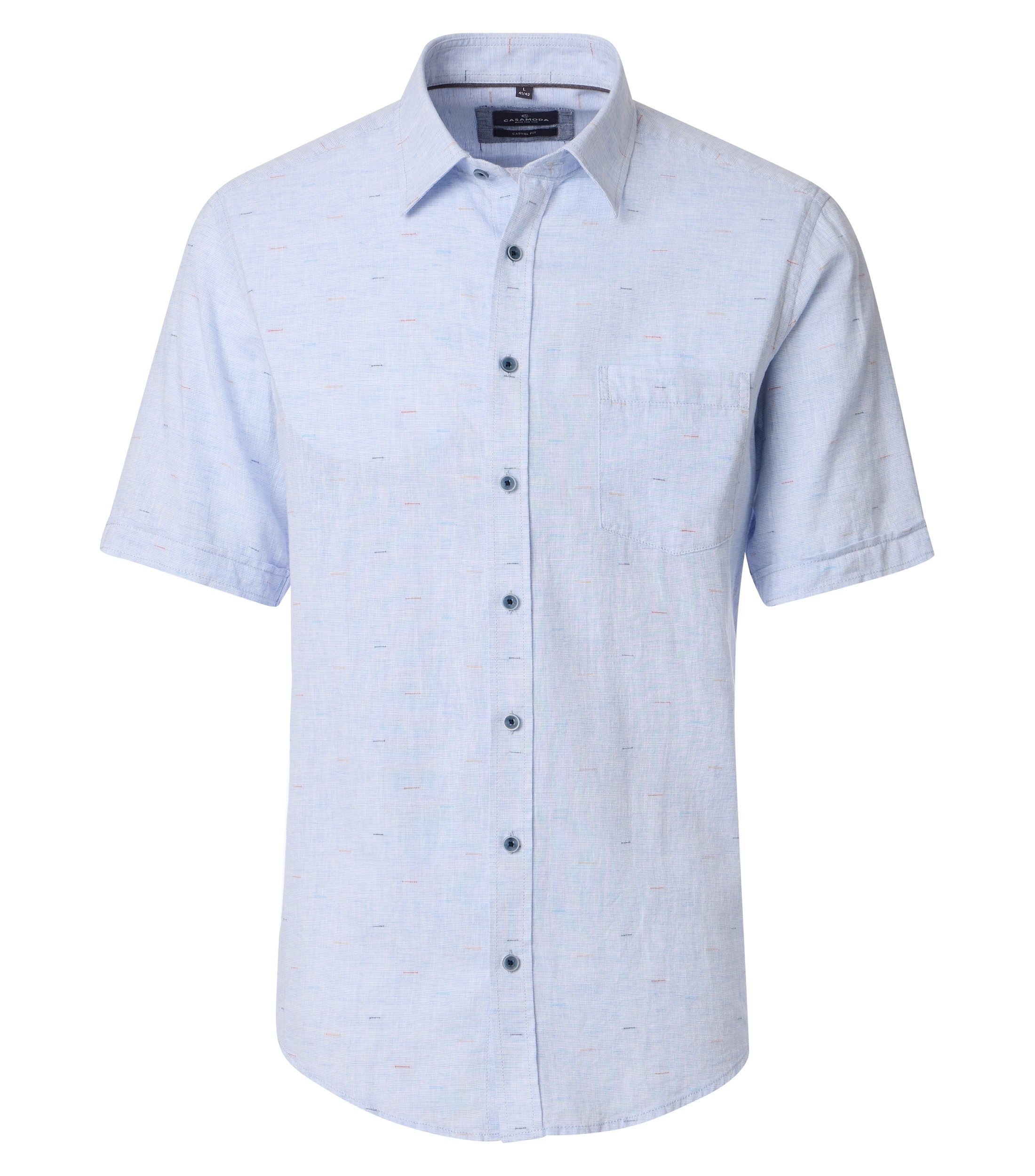 CASAMODA Kurzarmhemd »CASAMODA Leinenhemd Kurzarm uni«