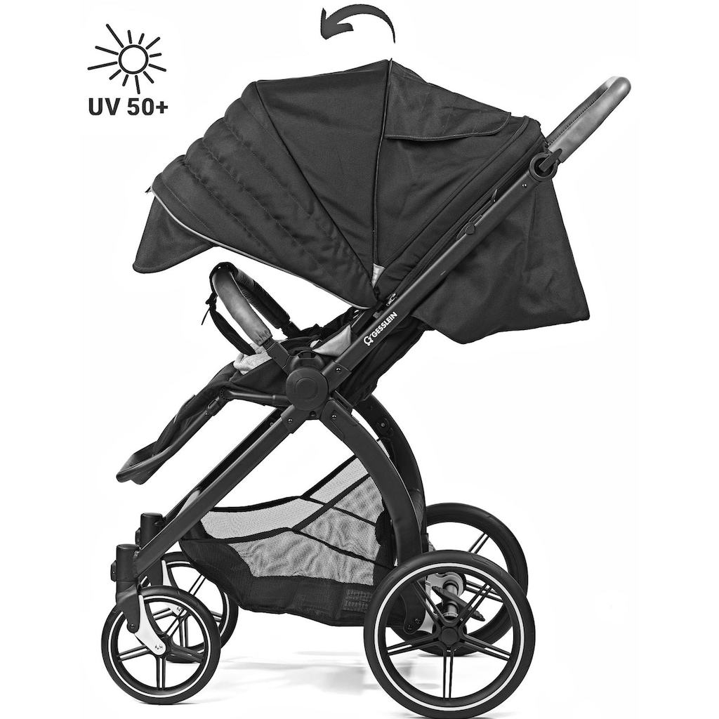 Gesslein Kombi-Kinderwagen »FX4 Soft+ mit Aufsatz Swing schwarz, sand«