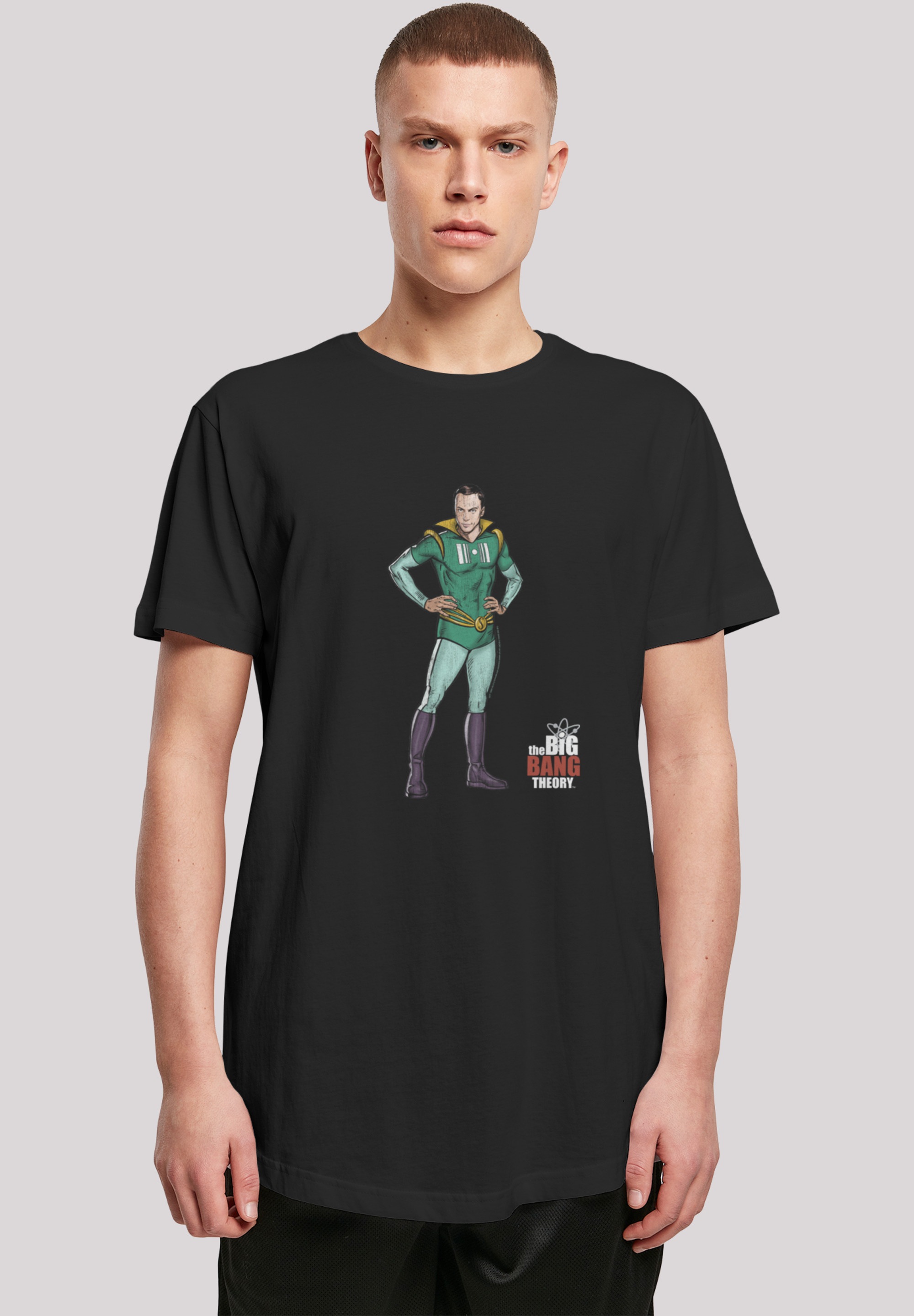 F4NT4STIC T-Shirt "Long Cut Shirt Big Bang Theory Sheldon Superhero", Herre günstig online kaufen