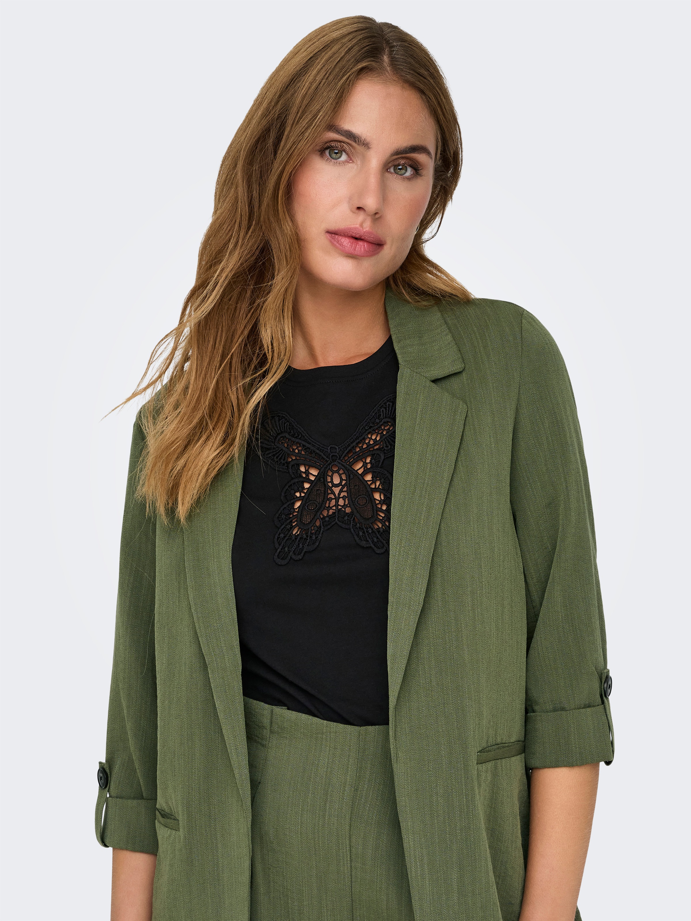ONLY Kurzblazer "ONLMARSA 3/4 BLAZER WVN NOOS" mit Reverskragen günstig online kaufen