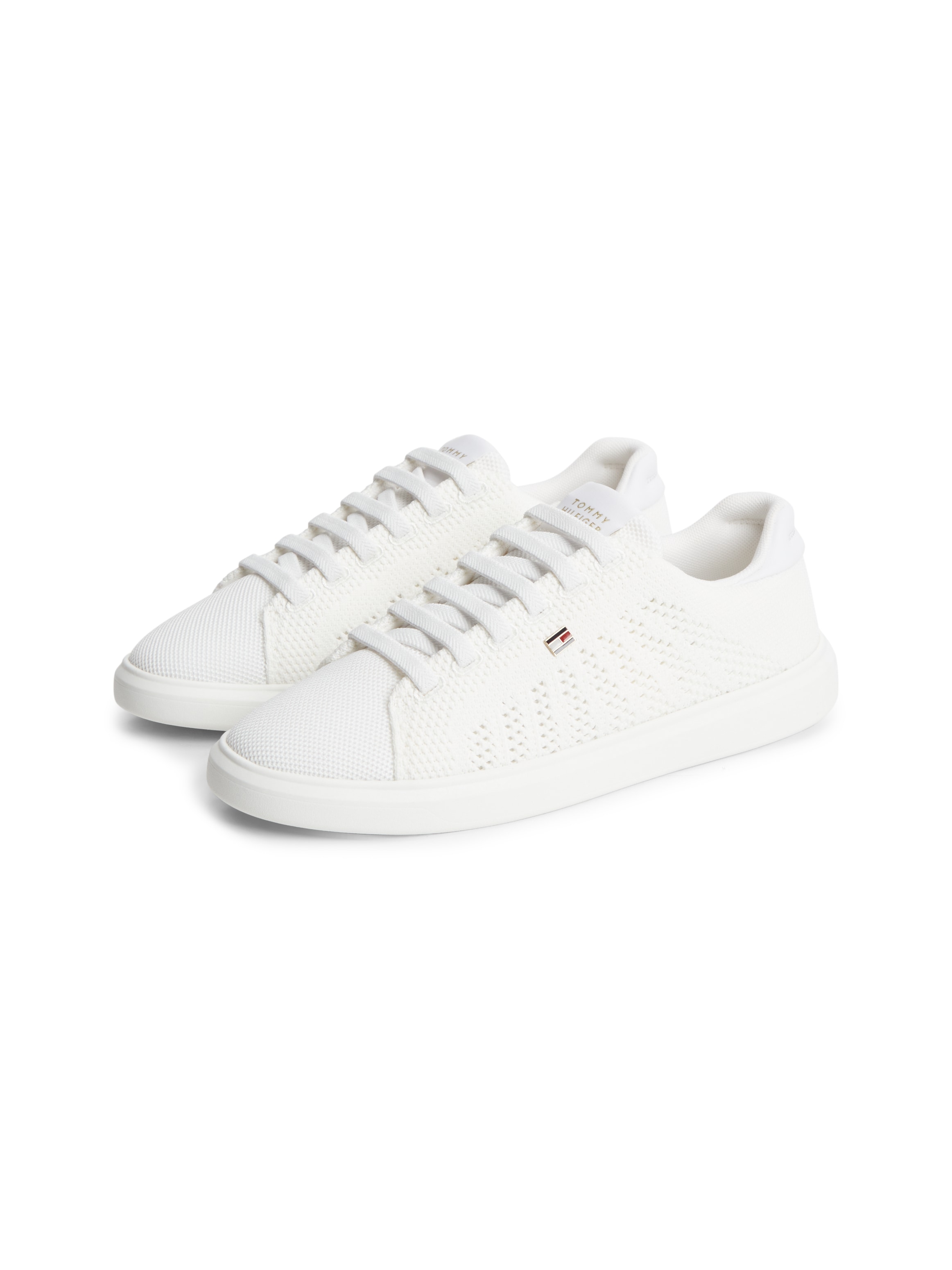 Tommy Hilfiger Sneaker "TH ICON LIGHT KNIT SNEAKER" Freizeitschuh, Halbschuh, Schnürschuh in sommerlicher Strick-Optik