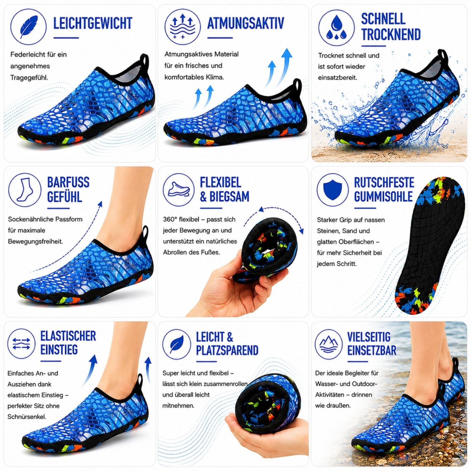 DOTALES Aquaschuh »Aqualite Barfuß-Wasserschuhe, Badeschuhe Damen & Herren«  Minimalschuhe