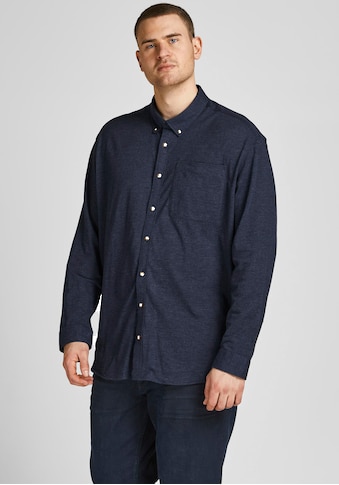 Jack & Jones PlusSize Langarmhemd »PIQUE MELANGE SHIRT«, bis Größe 6XL kaufen