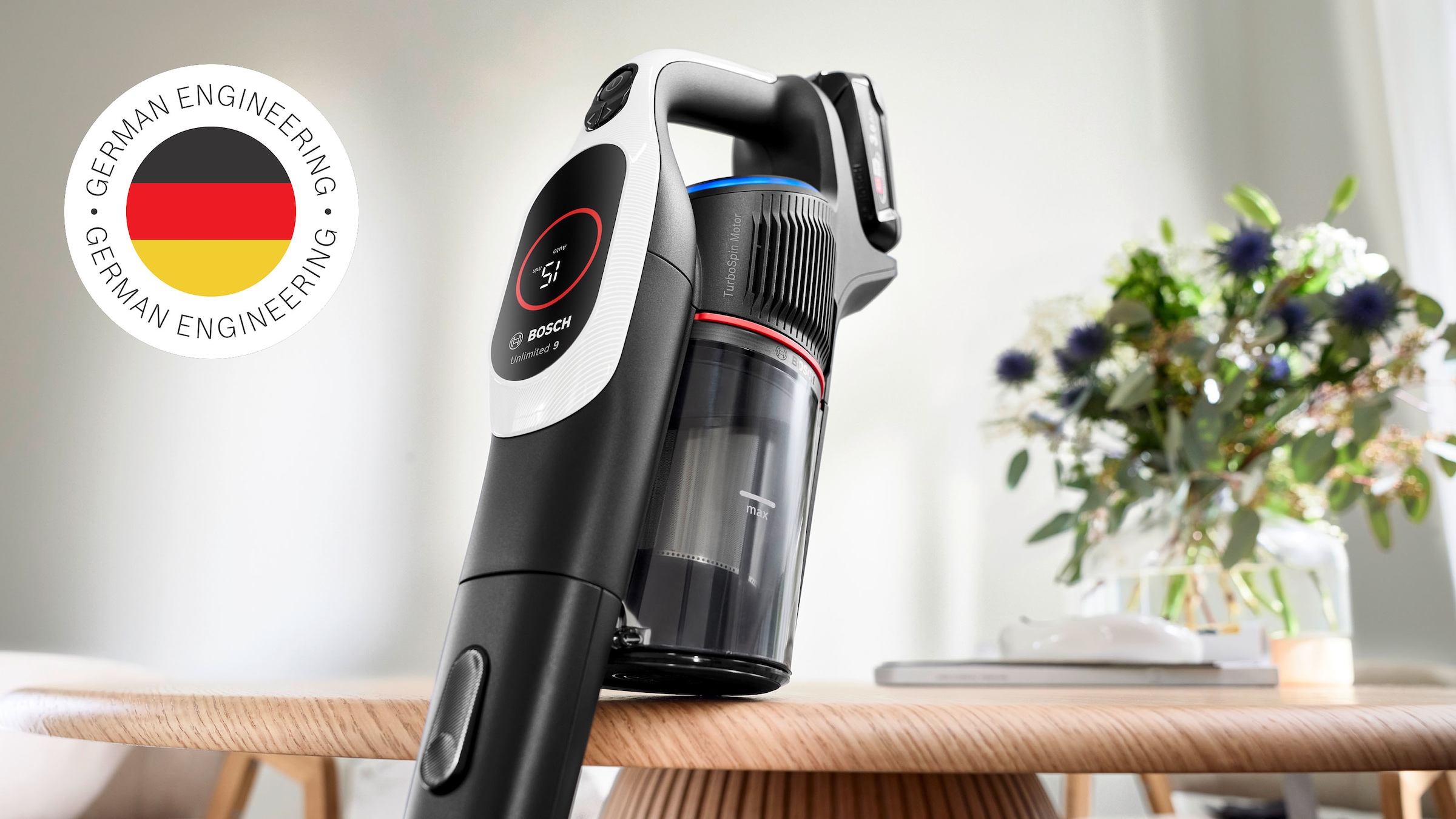 BOSCH Akku-Stielstaubsauger »BKS931BA« HEPA-Filtersystem, 10 Jahre Motorgarantie, Staubkomprimierung, weiß