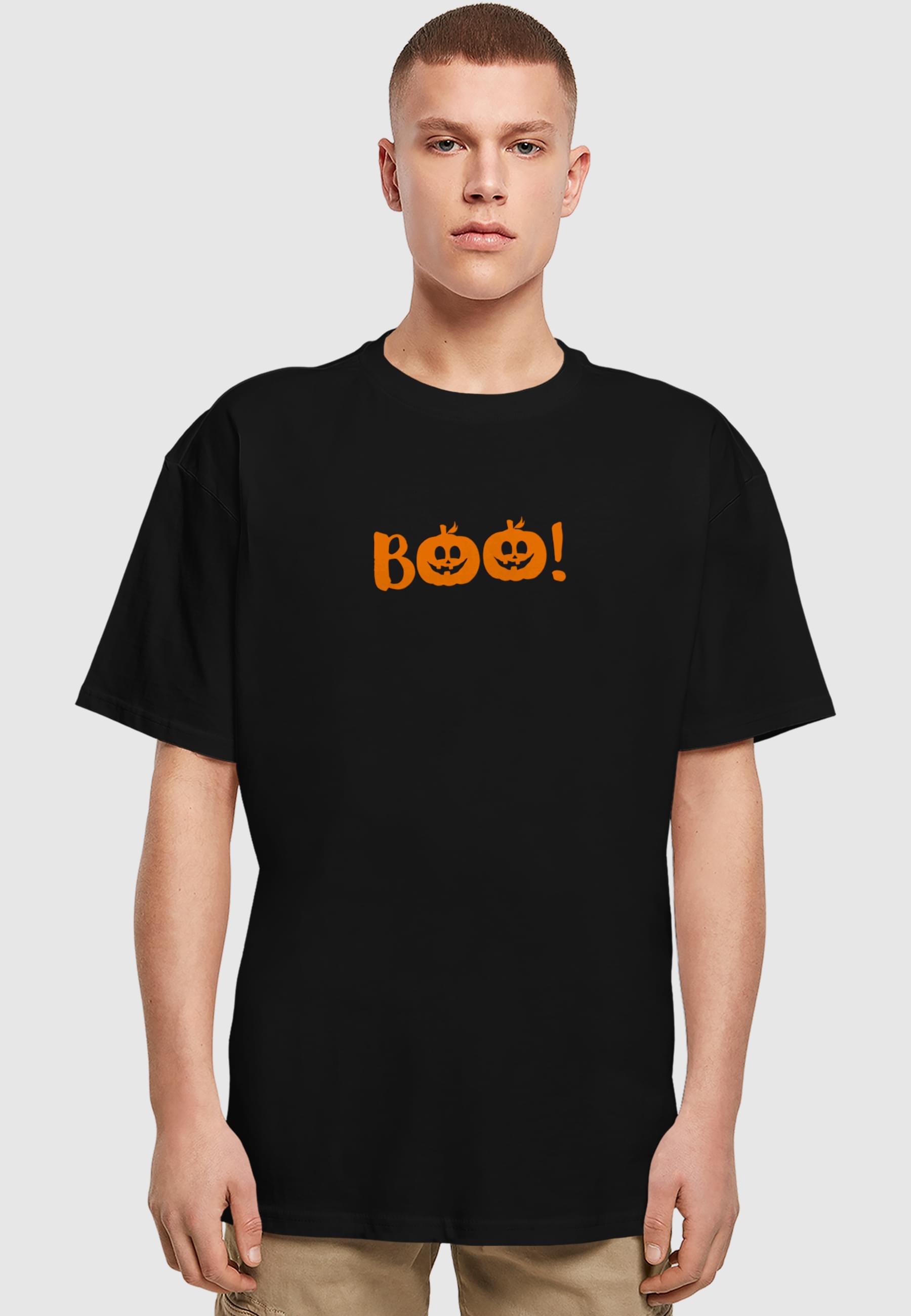 Thumbnail - Merchcode T-Shirt "Merchcode Halloween - Boo Pumpkin Tee", (1 tlg.)