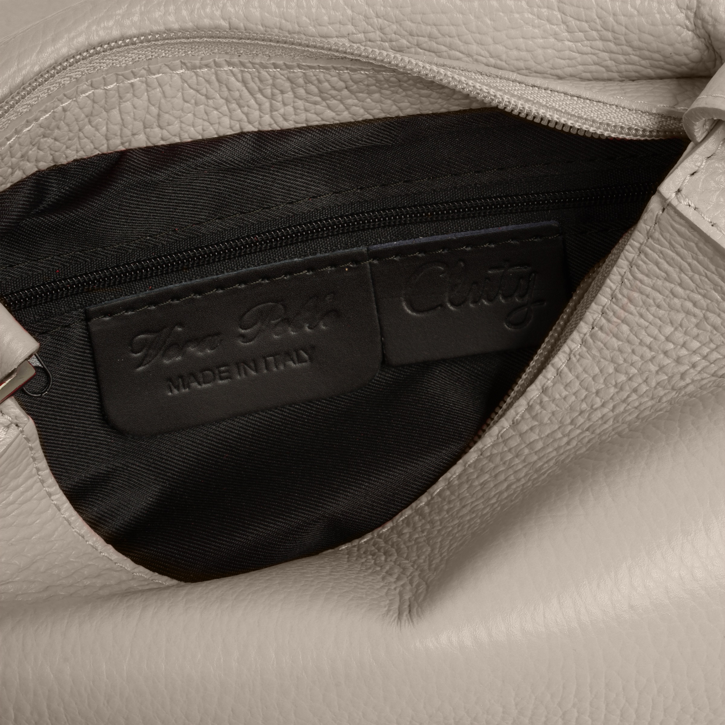 Cluty Henkeltasche, echt Leder, Made in Italy