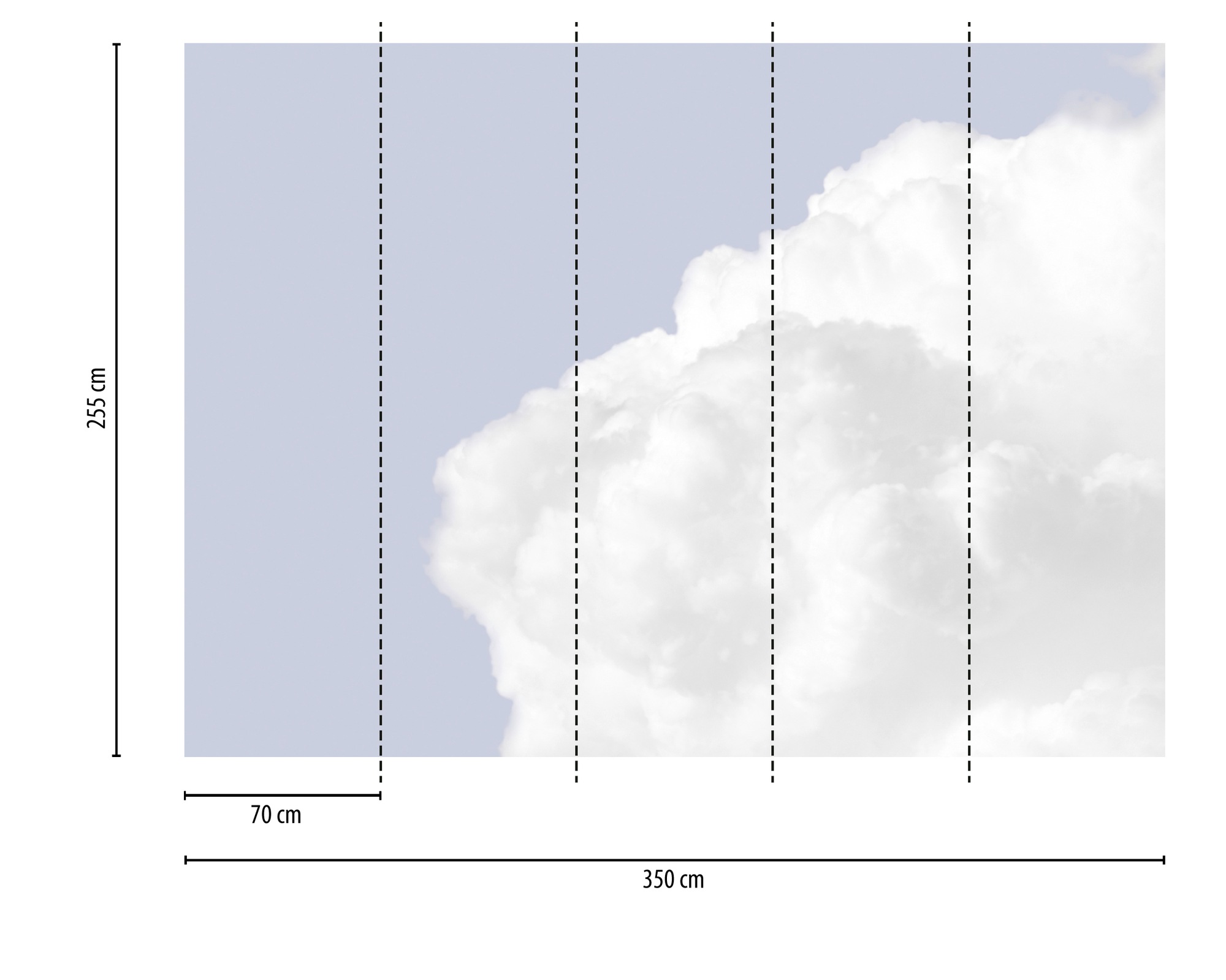 A.S. Création Vliestapete »Fototapete Wolke Hellblau Weiß Himmelsmotiv« matt strukturiert