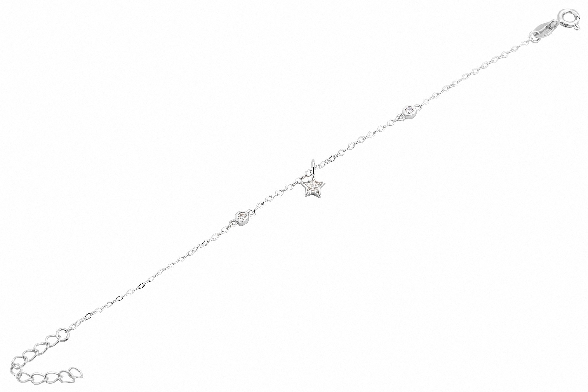 Adelia´s Armband »Damen Armband Stern aus 925 Silber mit Zirkonia 20 cm«