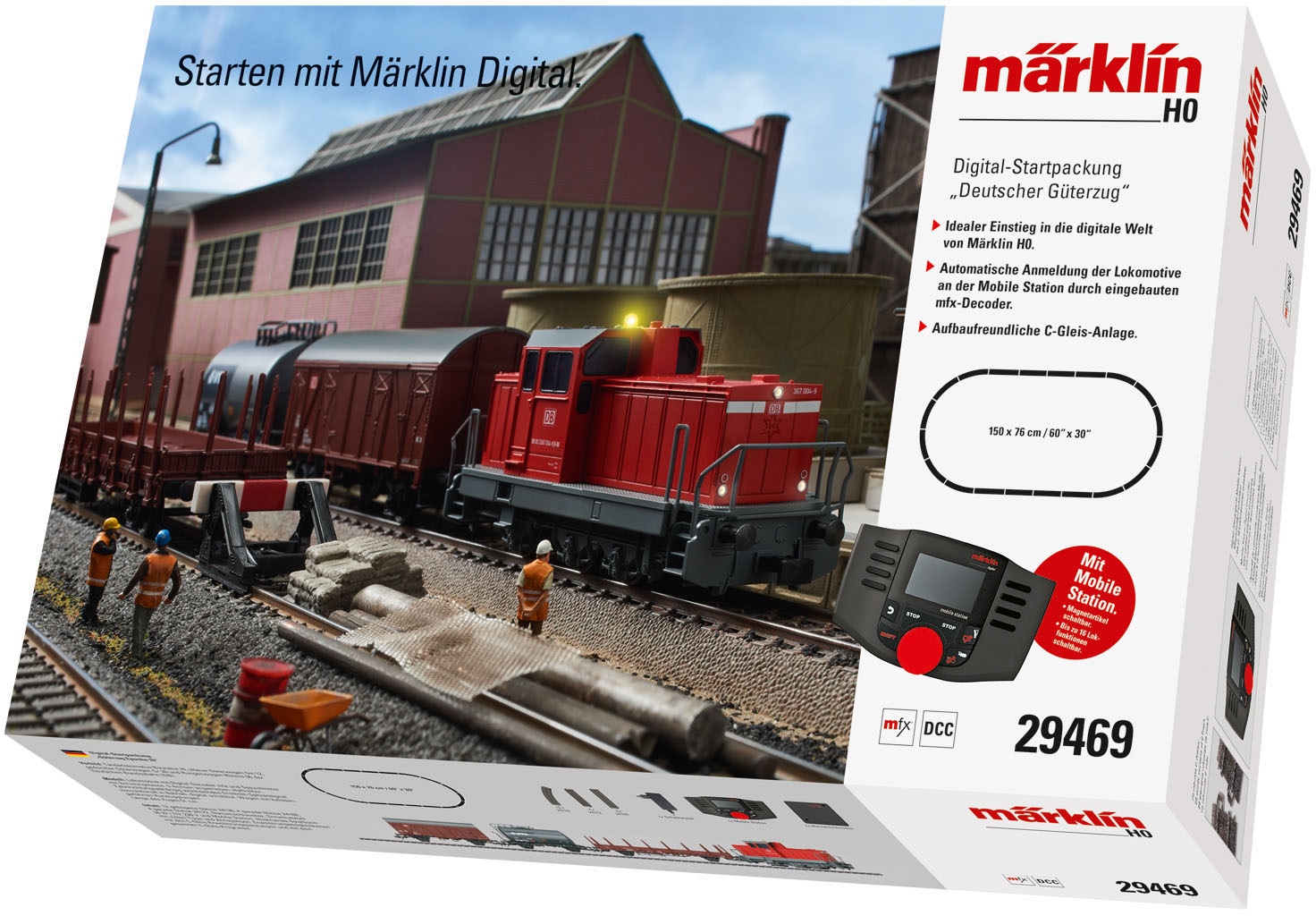 Modelleisenbahn-Set »Digital-Startpackung "Moderner Rangierbetrieb" - 29469«, mit...