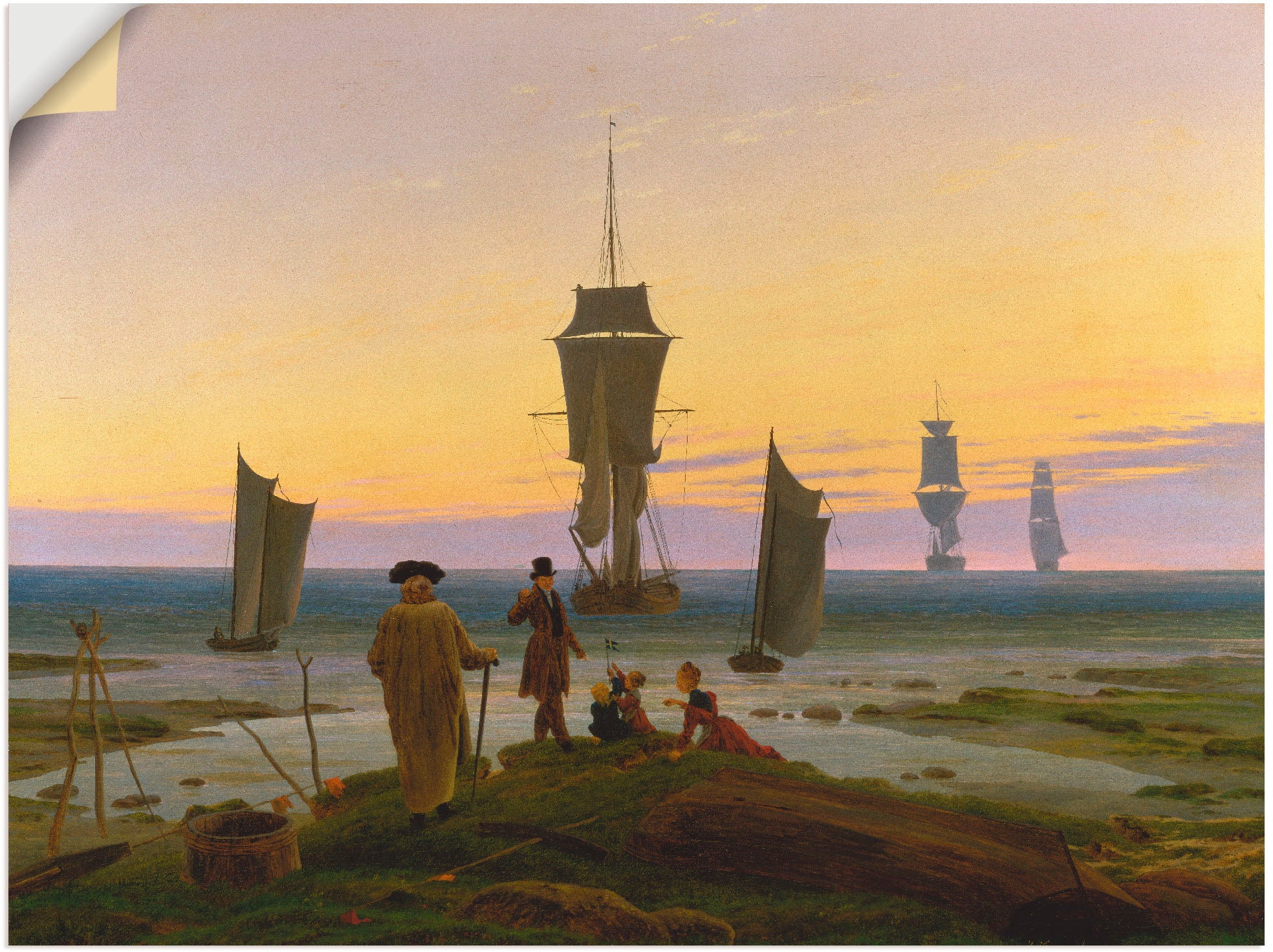 Größen versch. BAUR 1834«, in kaufen Leinwandbild, oder Wandbild & Um Alubild, Poster Lebensstufen. | Wandaufkleber Schiffe, Artland St.), »Die als Boote (1