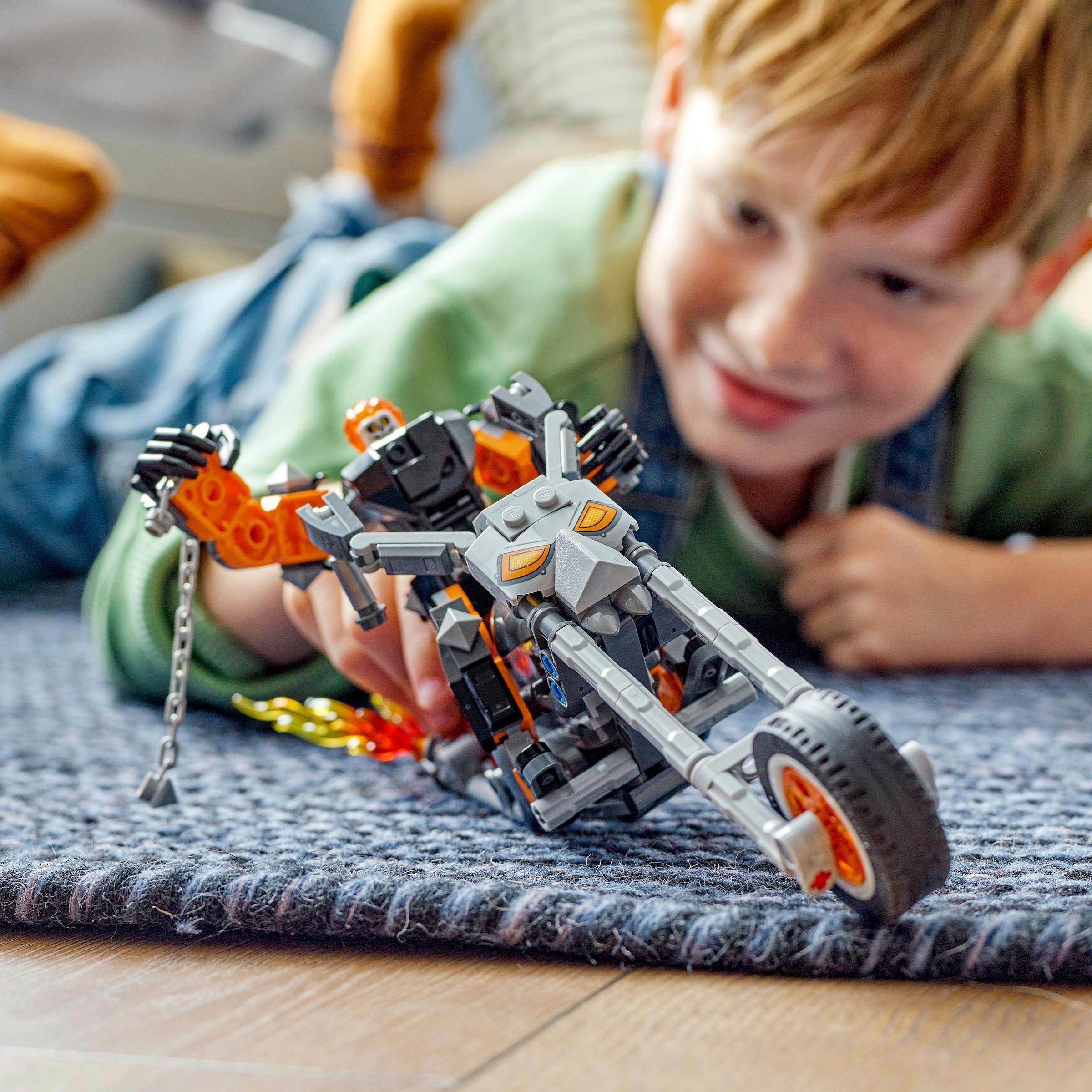 LEGO® Konstruktionsspielsteine »Ghost Rider mit Mech & Bike (76245), LEGO® Marvel«, (264 St.), Made in Europe