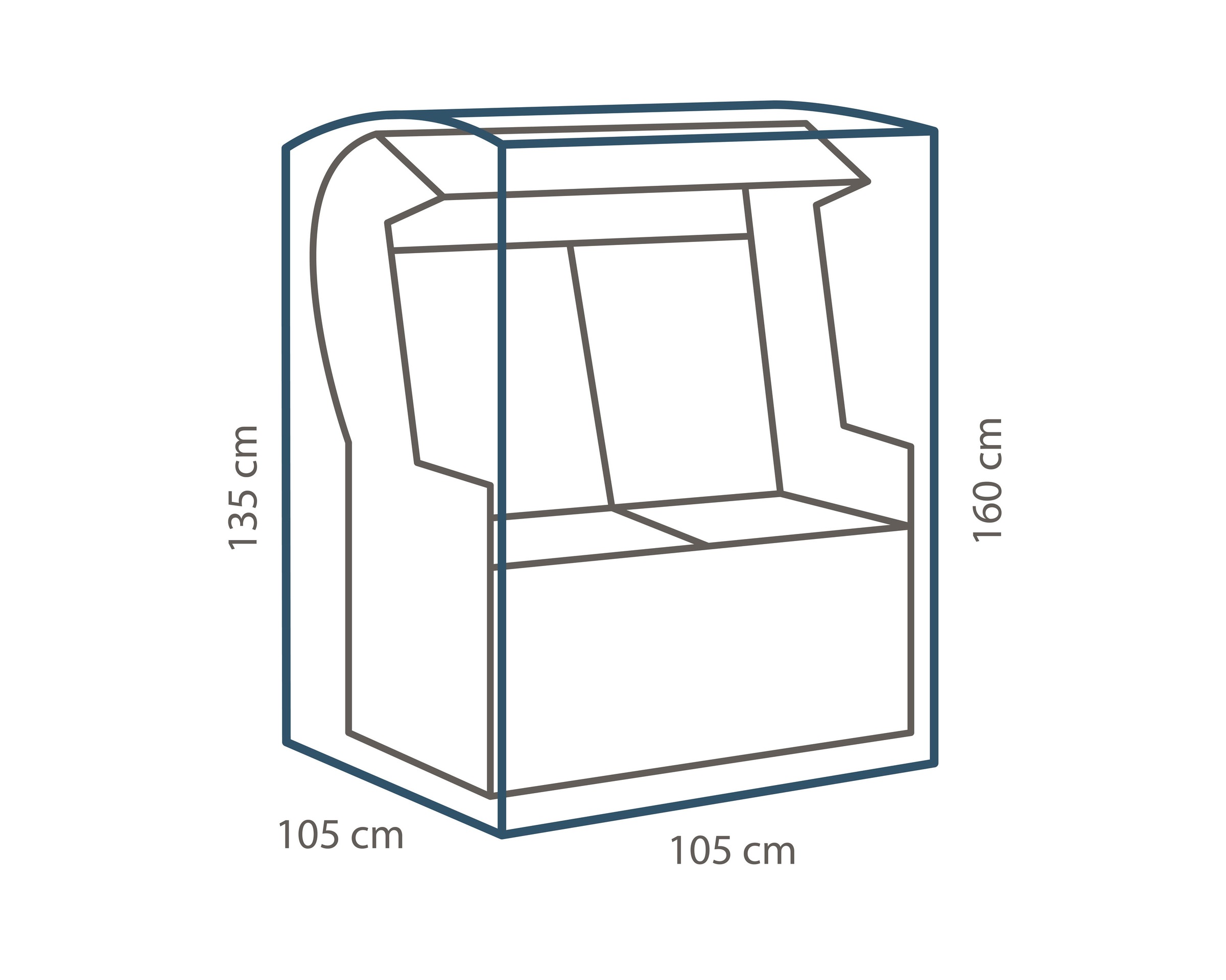 winza outdoor Strandkorb-Schutzhülle BxTxH: grün covers BAUR 105x105x160/135 recycelbar, | »Premium«, cm, % 100 kaufen Wasserdicht