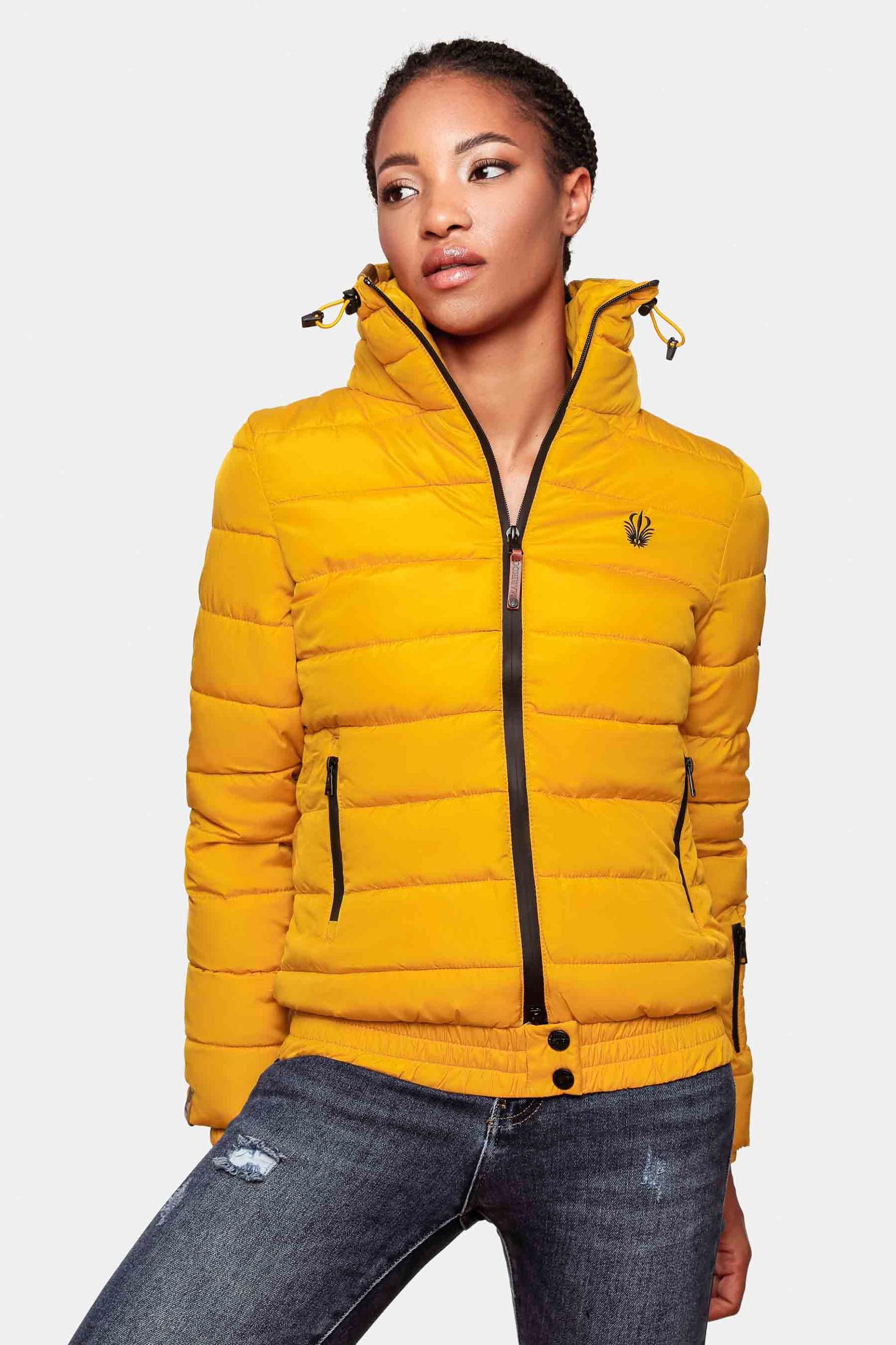 Marikoo Steppjacke »Poison«, ohne Kapuze, stylische Damen Winterjacke mit hohem Kragen