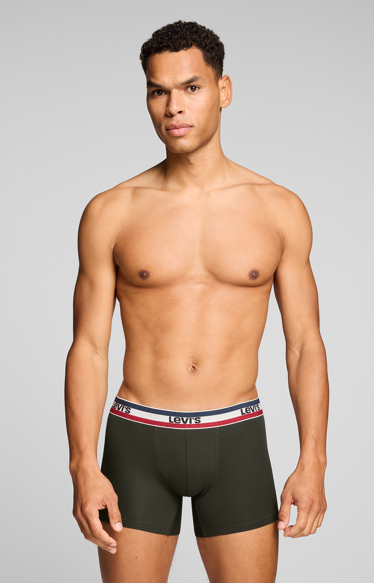 Levi's® Boxershorts »LEVIS MEN REPEAT SPW LOGO BOXER BRIEF« ohne Eingriff, elastischer Logobund, Baumwoll-Mix
