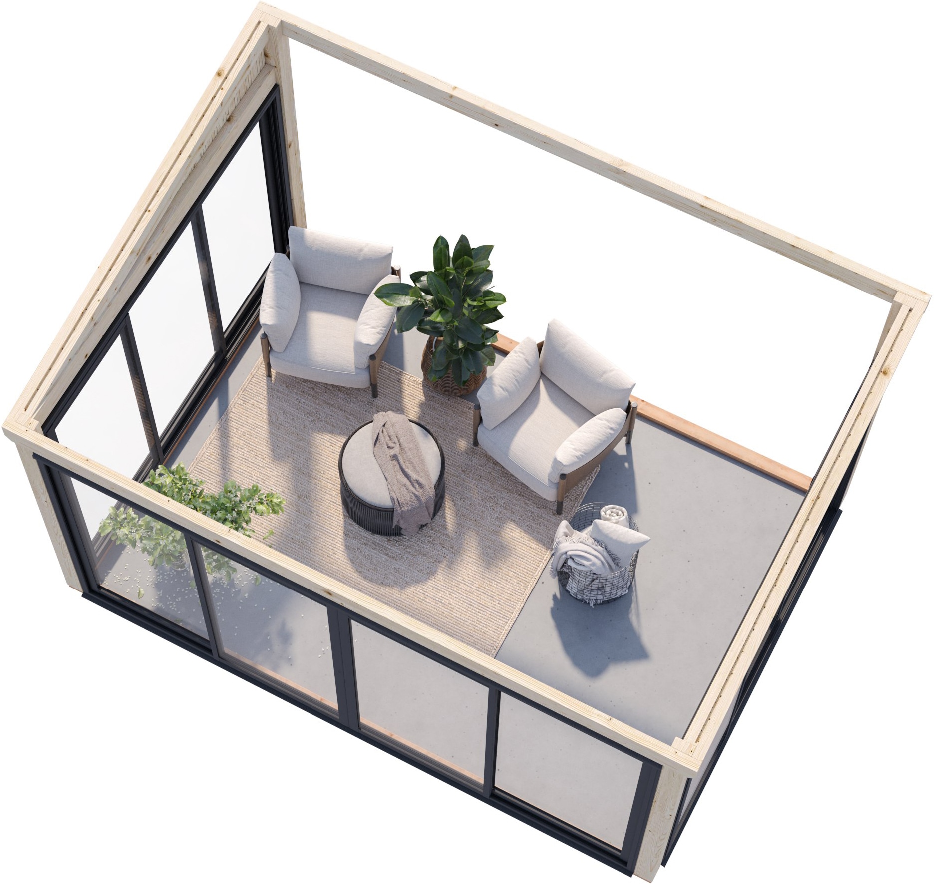 Palmako Holzpavillon »Lumi 11,6 m² Slide« BxTxH: 430x302x273 cm