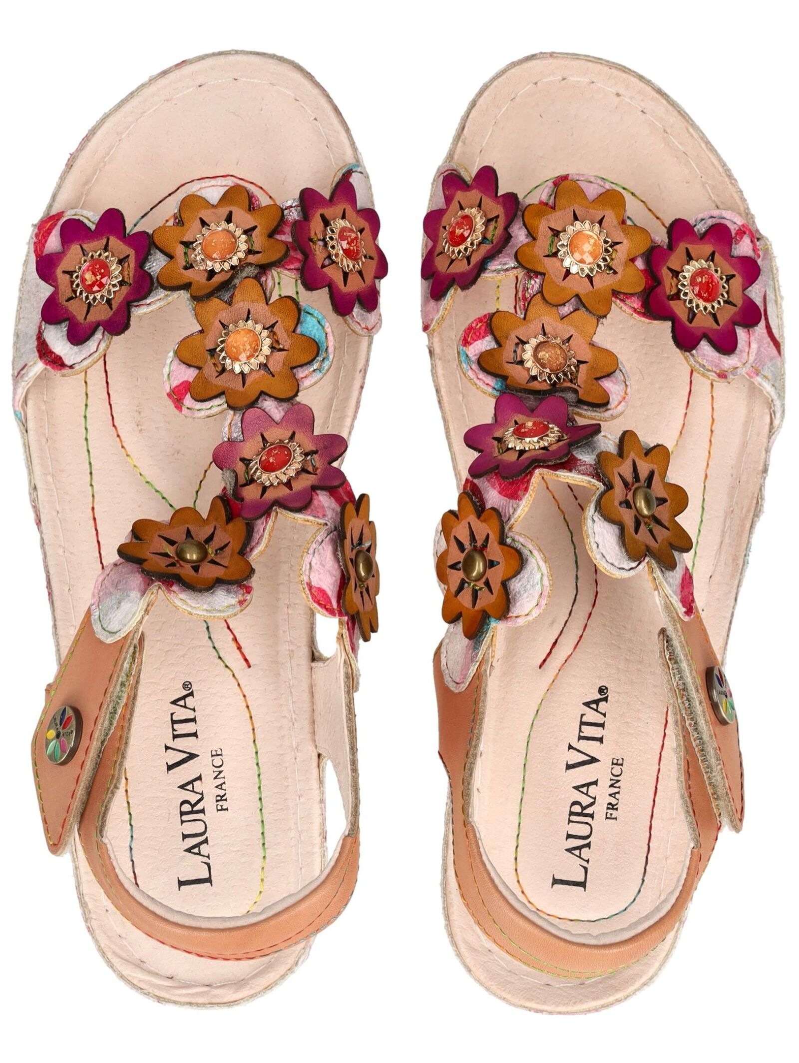 LAURA VITA Riemchensandale »LAURA VITA Sandalen Leder/Textil«