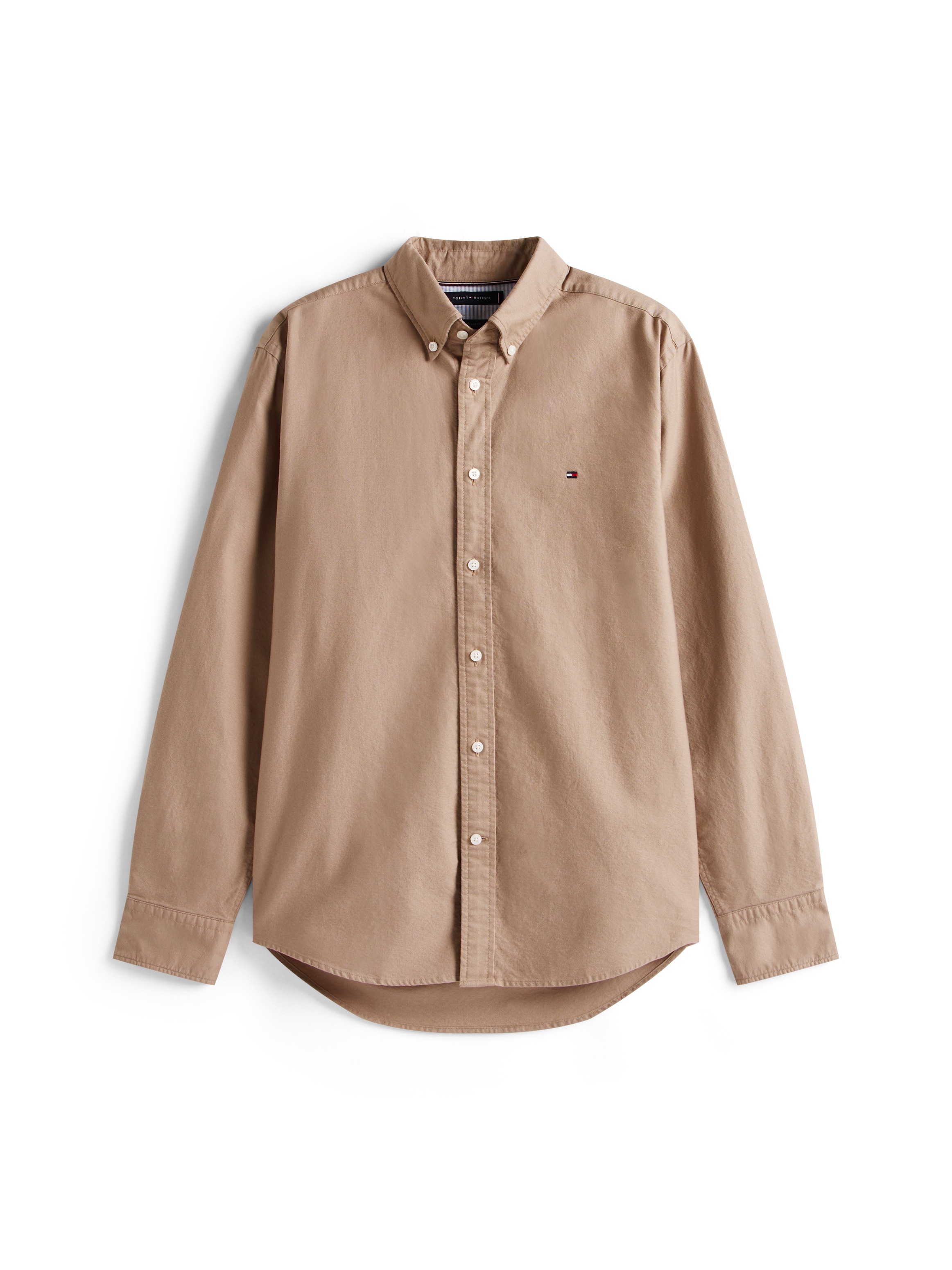 Tommy Hilfiger Solid Heritage Oxford Chemise Manches Longues Coastal Taupe XL 3