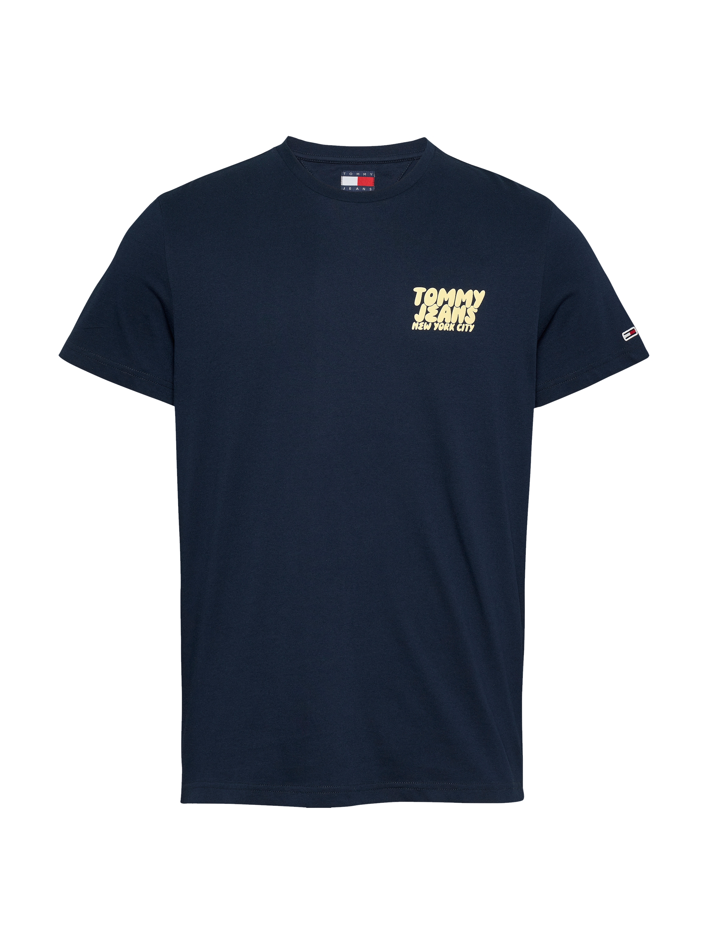 Tommy Jeans T-Shirt »TJM SLIM BUBBLE PRINT SS TEE EXT«, mit gummierten Print