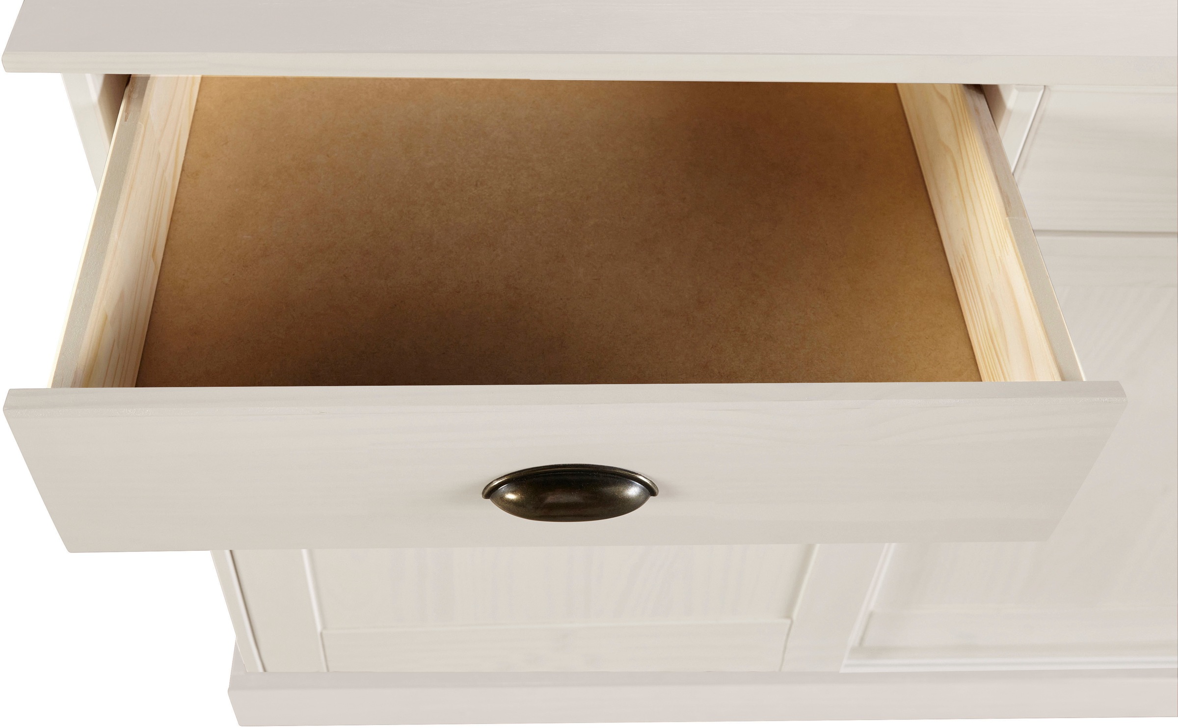 Home affaire Sideboard »Schröder«, Kommode, 2 Schiebetüren, 2 Schubkasten, aus massivem Kiefernholz