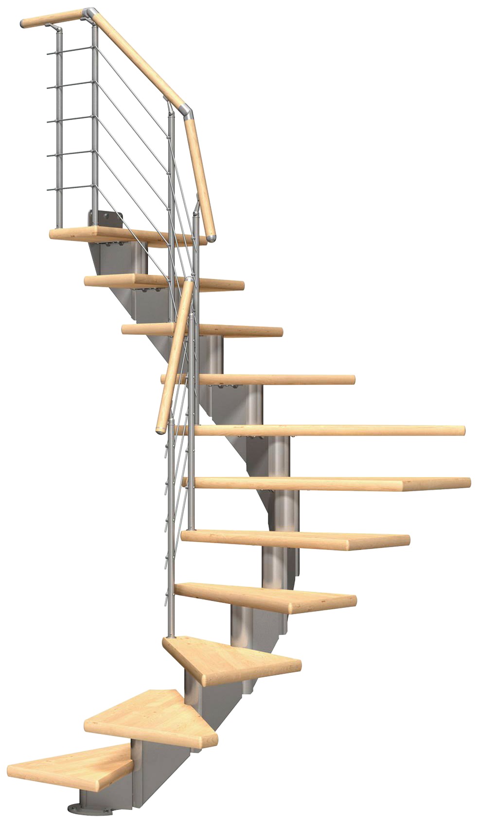 Dolle Mittelholmtreppe »Hamburg Birke 85«, Birke, Edelstahlgeländer, versch. Ausführungen kaufen