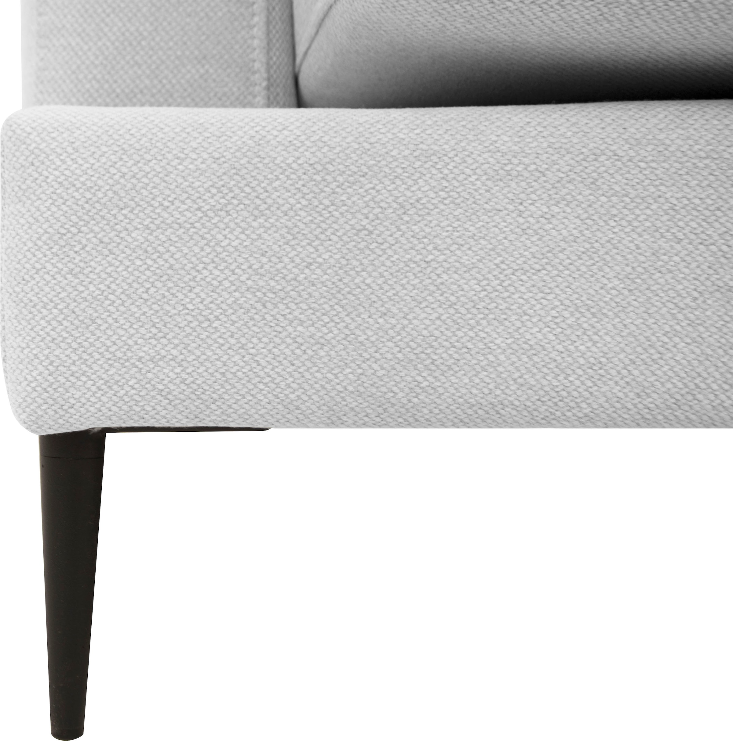 Leonique 3-Sitzer »Cozy elegantes Designsofa, Maße B/T/H: 211/97/80 cm«, mit losen Kissen und Metallbeinen