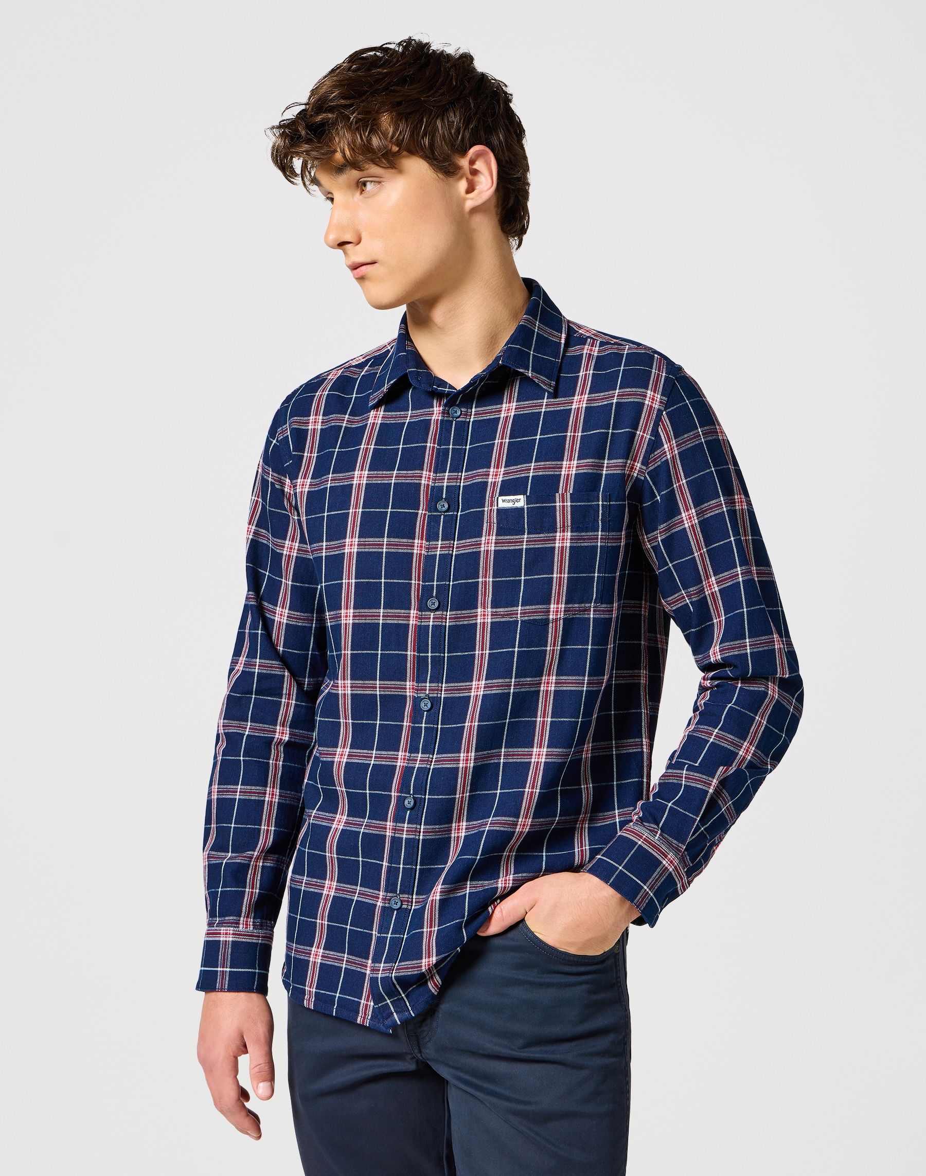 Wrangler Langarmhemd "1 PKT SHIRT", mit Karomuster günstig online kaufen