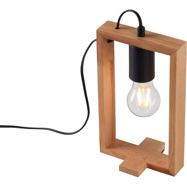 Home affaire Tischleuchte »Nohen«, 1 flammig-flammig, Tischlampe aus Holz ( Akazienholz), geeignet für E27 Leuchtmittel | BAUR