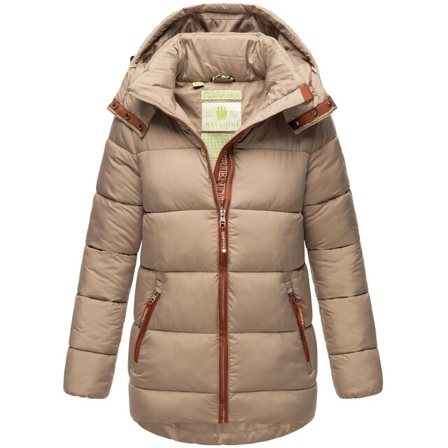 Navahoo Winterjacke »Wattewölkchen«, mit Kapuze, Modische Damen Steppjacke  mit kontrastfarbenen Details für bestellen | BAUR