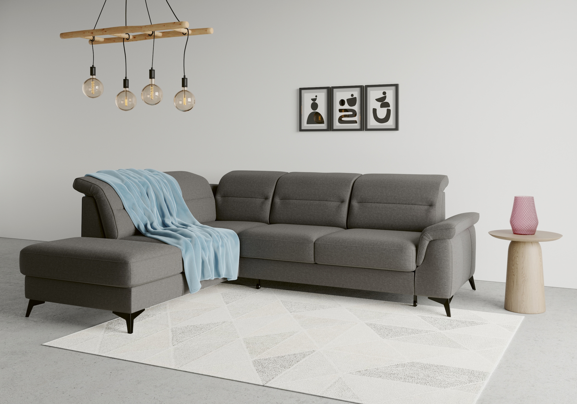 sit&more Ecksofa "Sinatra L-Form", mit Ottomane, optional mit Kopfteilverst günstig online kaufen