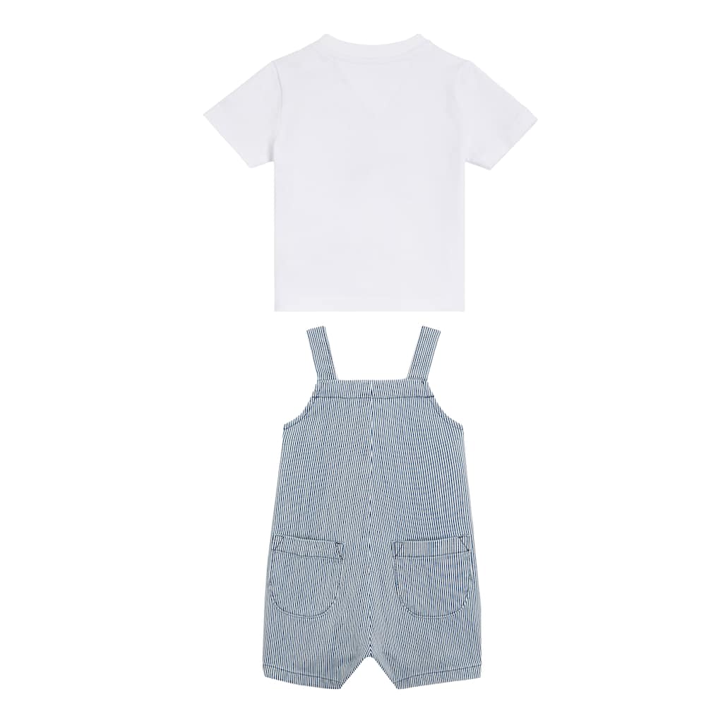 Tommy Hilfiger Shirt & Hose »BABY STRIPED DUNGAREE SET«, (Set, Shirt+Latzhose)