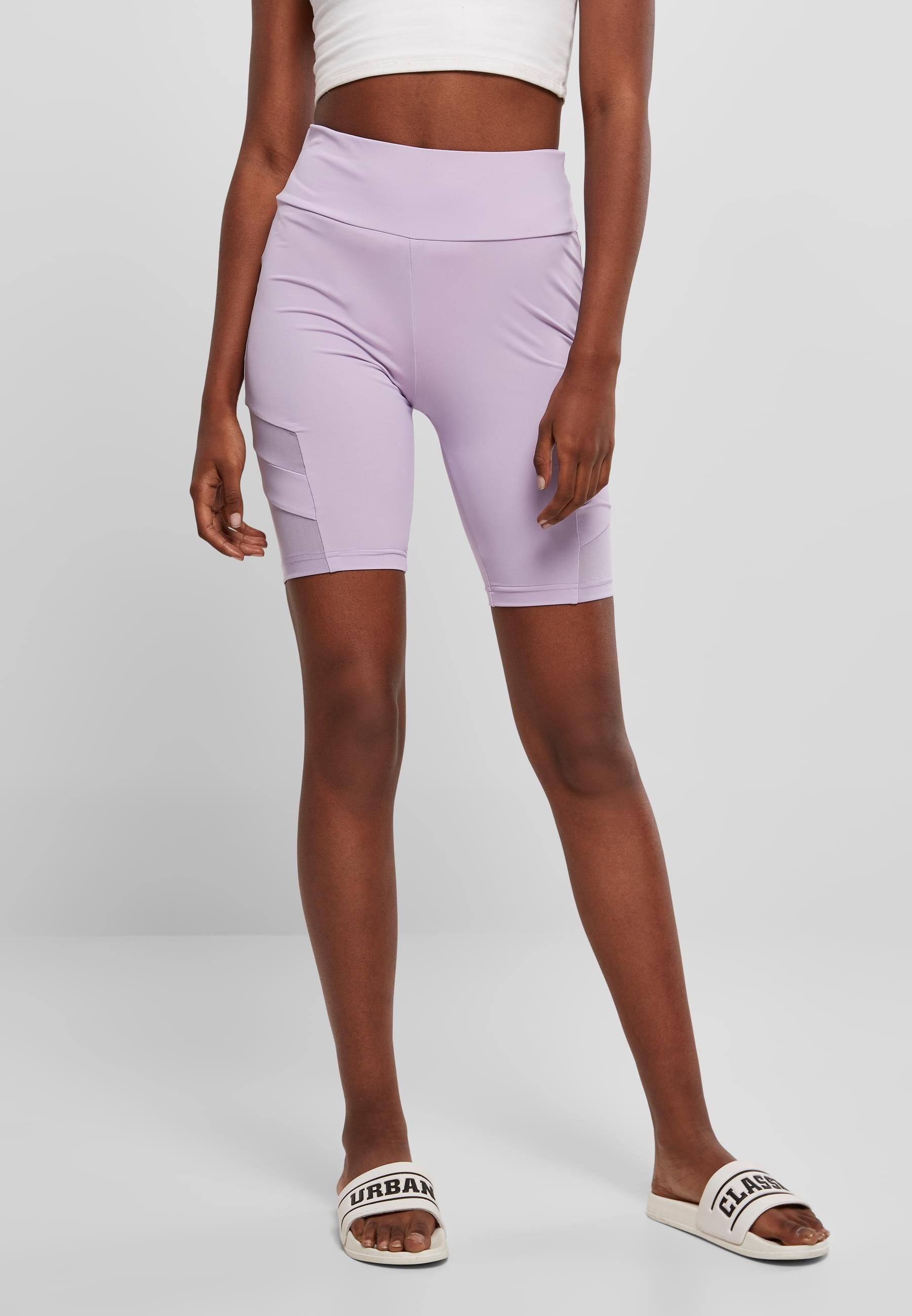 URBAN CLASSICS Stoffhose »Urban Classics Damen Ladies High Waist Tech Mesh Cycle Shorts«, (1 tlg.)